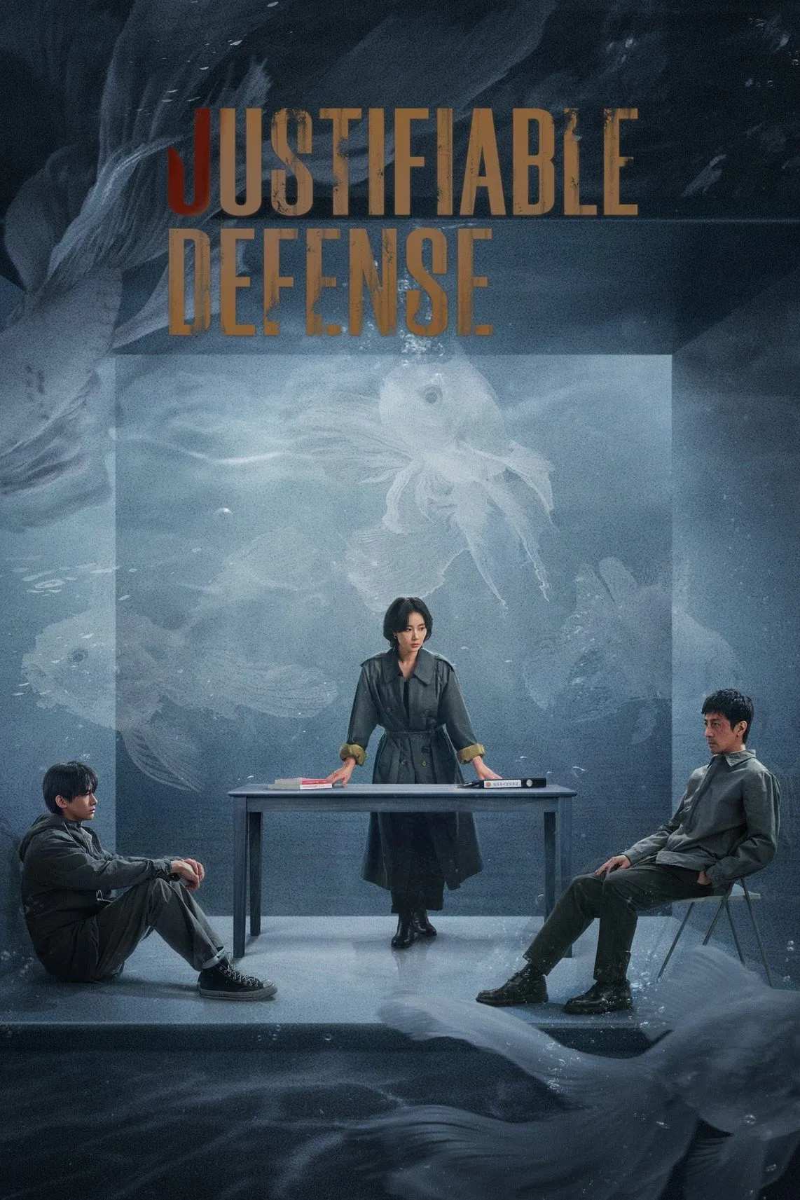 Poster chính thức của phim Phim Bí Ẩn, Phim Tâm Lý "Phòng Vệ Chính Đáng" (Justifiable Defense - 2025), với sự tham gia của diễn viên Gao Ye và Trương Lỗ Nhất.