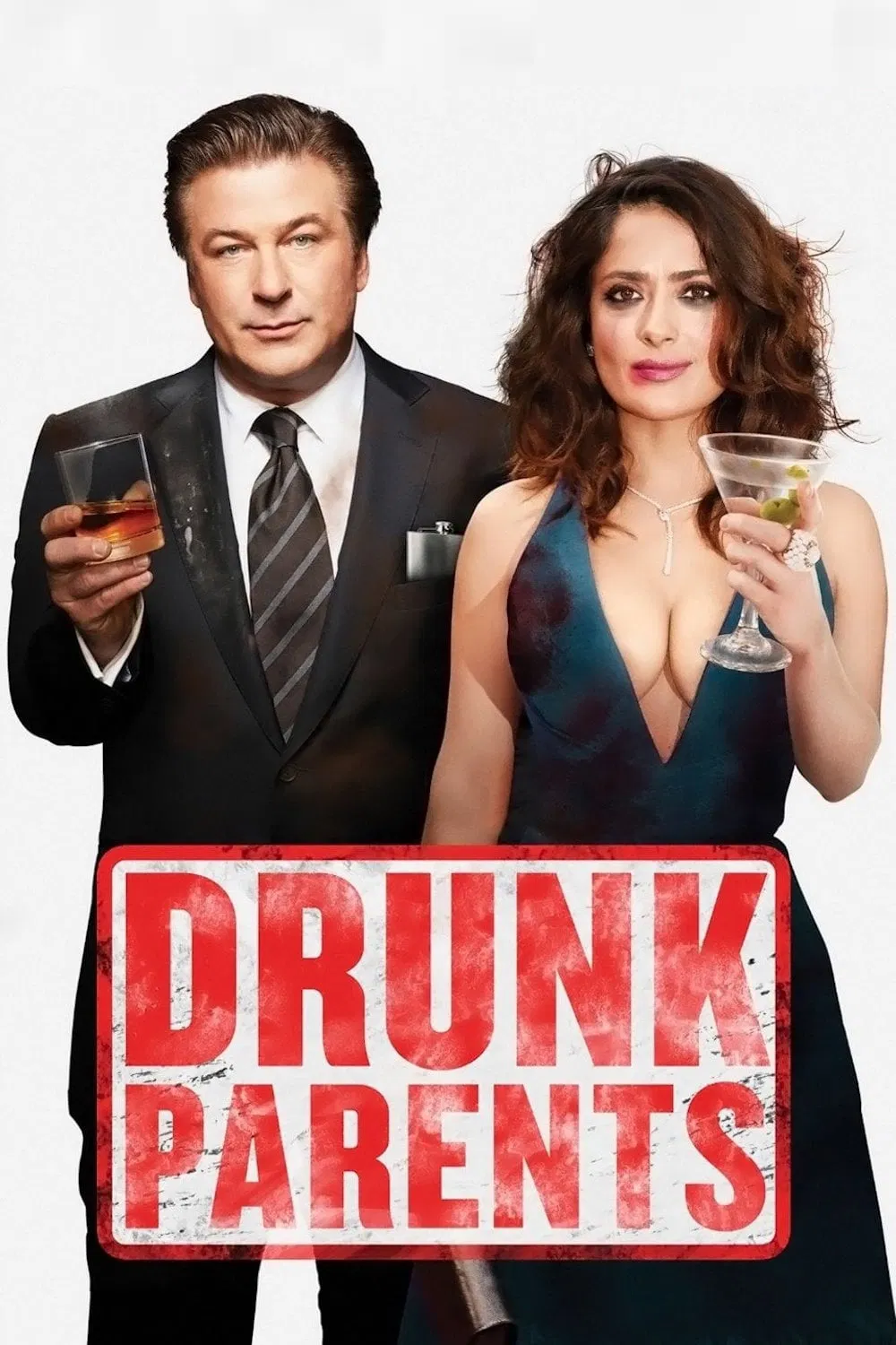 Poster chính thức của phim Phim Hài "Phụ Huynh Say Xỉn" (Drunk Parents - 2019), với sự tham gia của diễn viên Alec Baldwin và Salma Hayek Pinault.