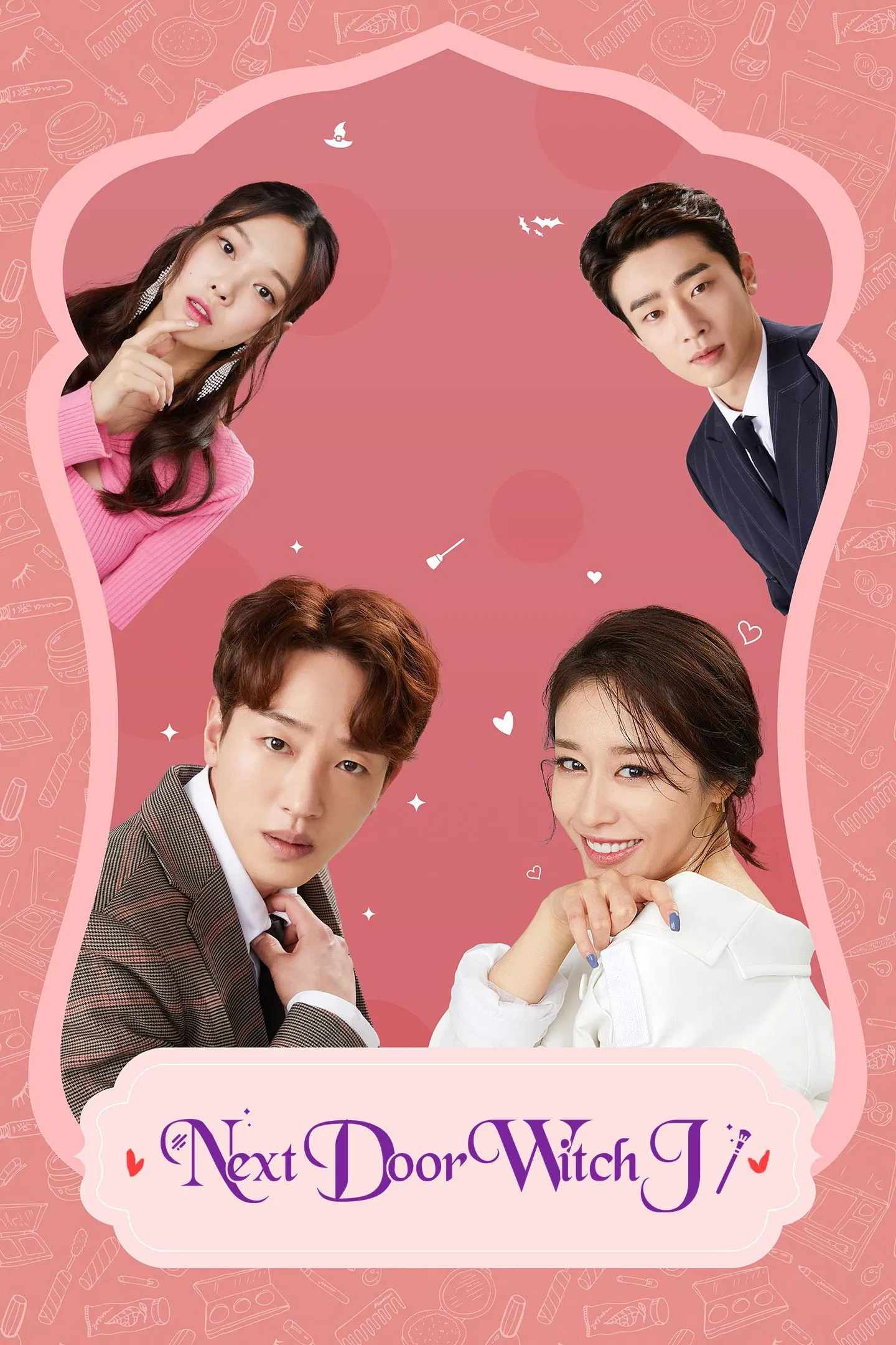 Poster chính thức của phim Phim Hài, Phim Tâm Lý "Phù Thủy J Nhà Bên" (Next Door Witch J - 2021), với sự tham gia của diễn viên Park Ji-yeon và Lee Tae-seon.