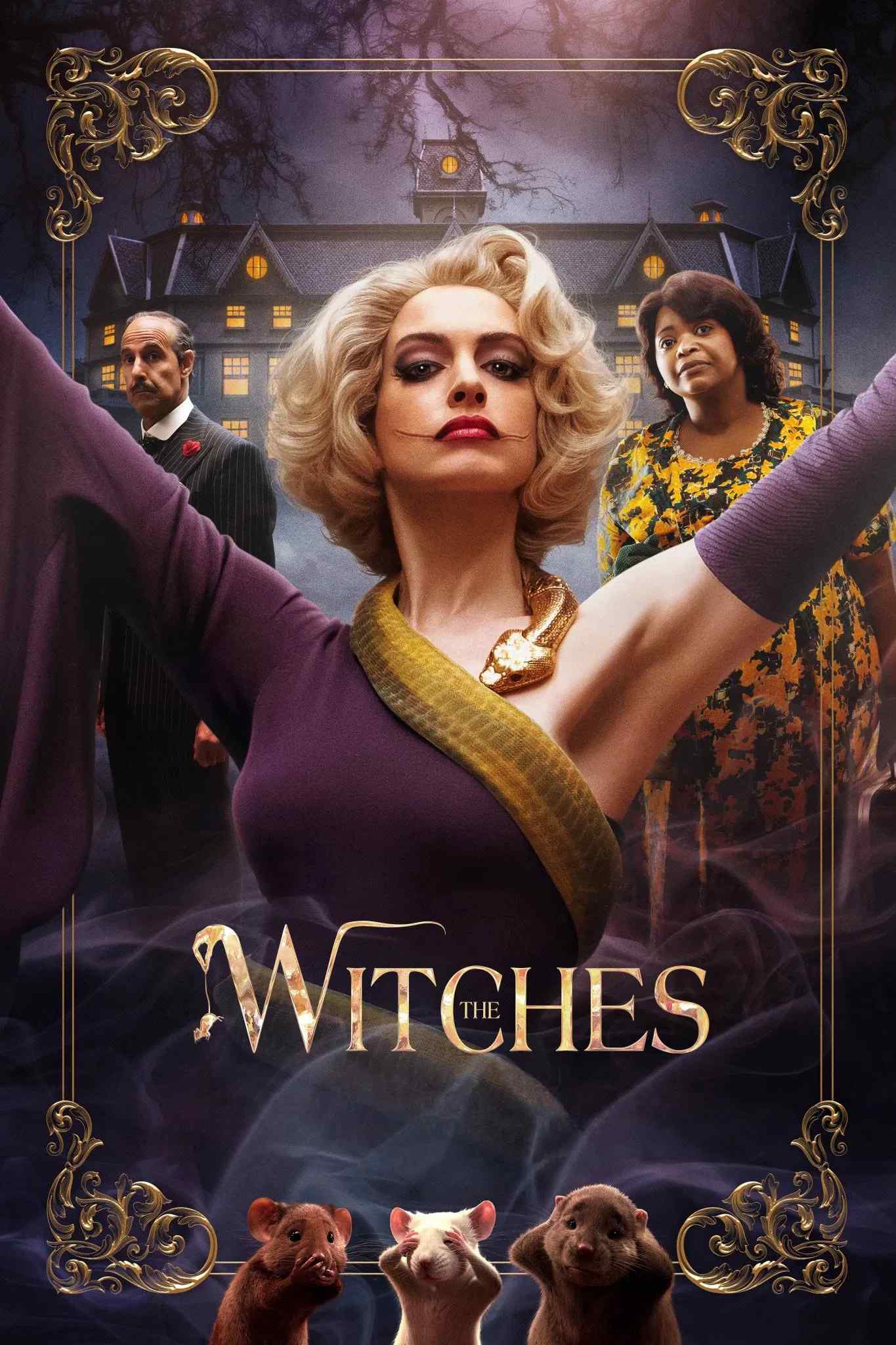 Poster chính thức của phim Phim Hài, Phim Giả Tượng "Phù Thủy, Phù Thủy" (Roald Dahl's The Witches - 2020), với sự tham gia của diễn viên Anne Hathaway và Octavia Spencer.