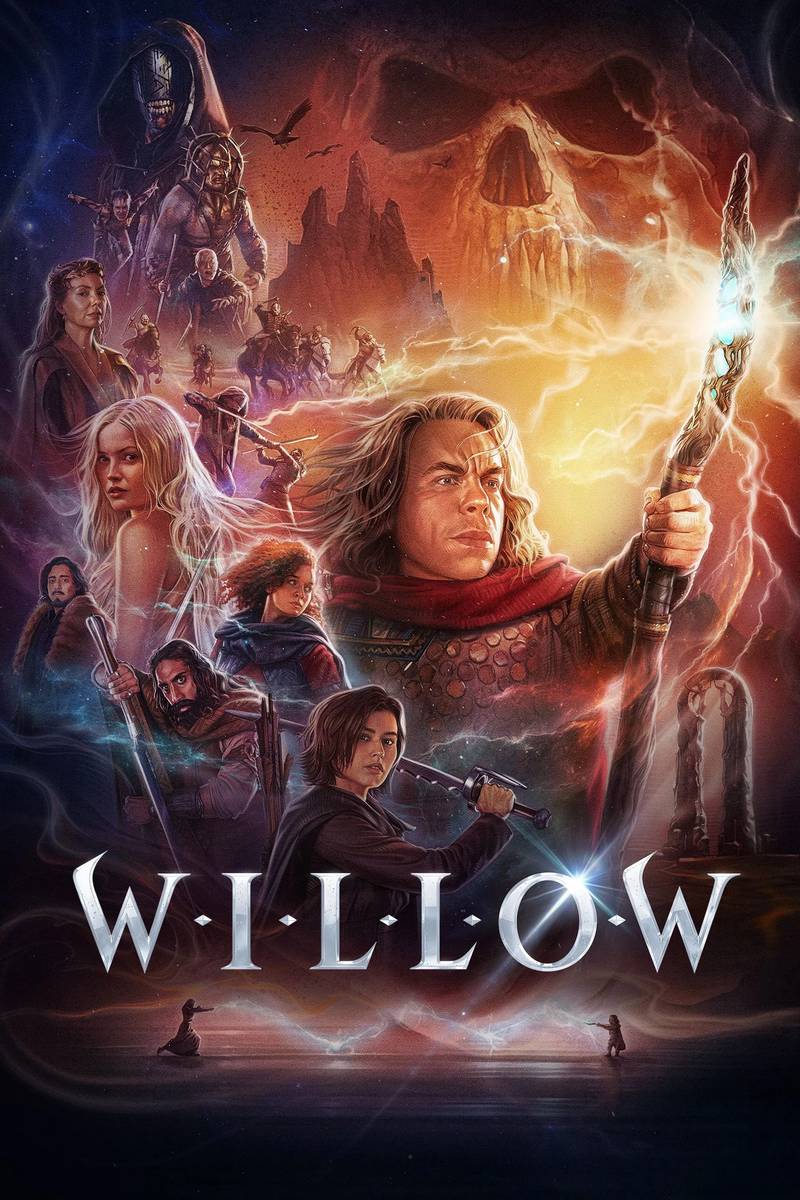 Poster chính thức của phim Phim Viễn Tưởng & Giả Tưởng, Phim Hành Động & Phiêu Lưu "Phù Thủy Willow" (Willow - 2022), với sự tham gia của diễn viên Warwick Davis và Ellie Bamber.