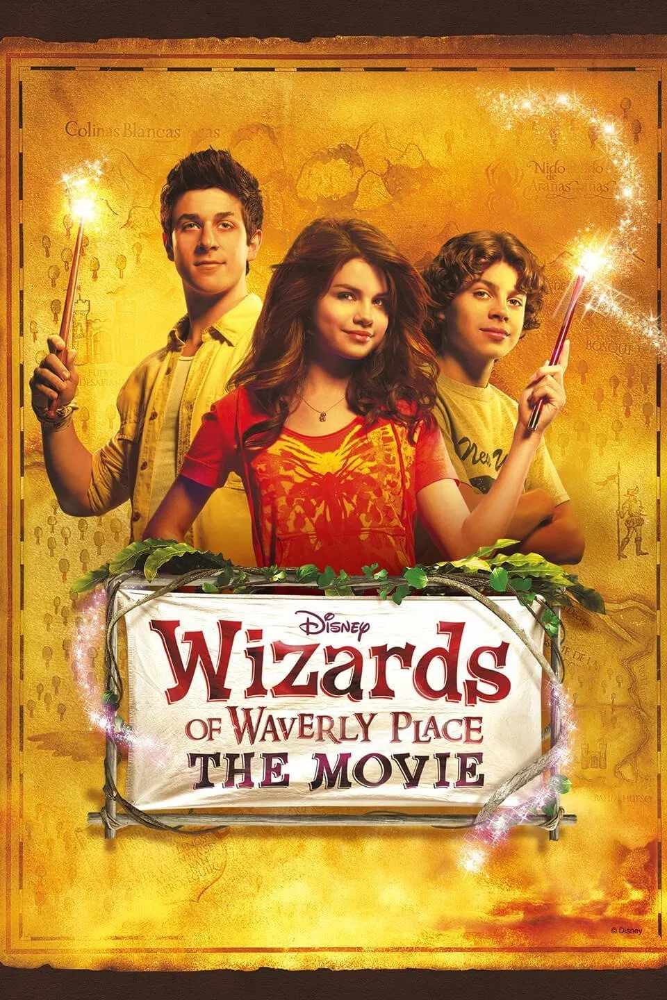 Poster chính thức của phim Phim Gia Đình, Phim Truyền Hình "Phù thuỷ xứ Waverly" (Wizards of Waverly Place: The Movie - 2009), với sự tham gia của diễn viên Selena Gomez và David Henrie.