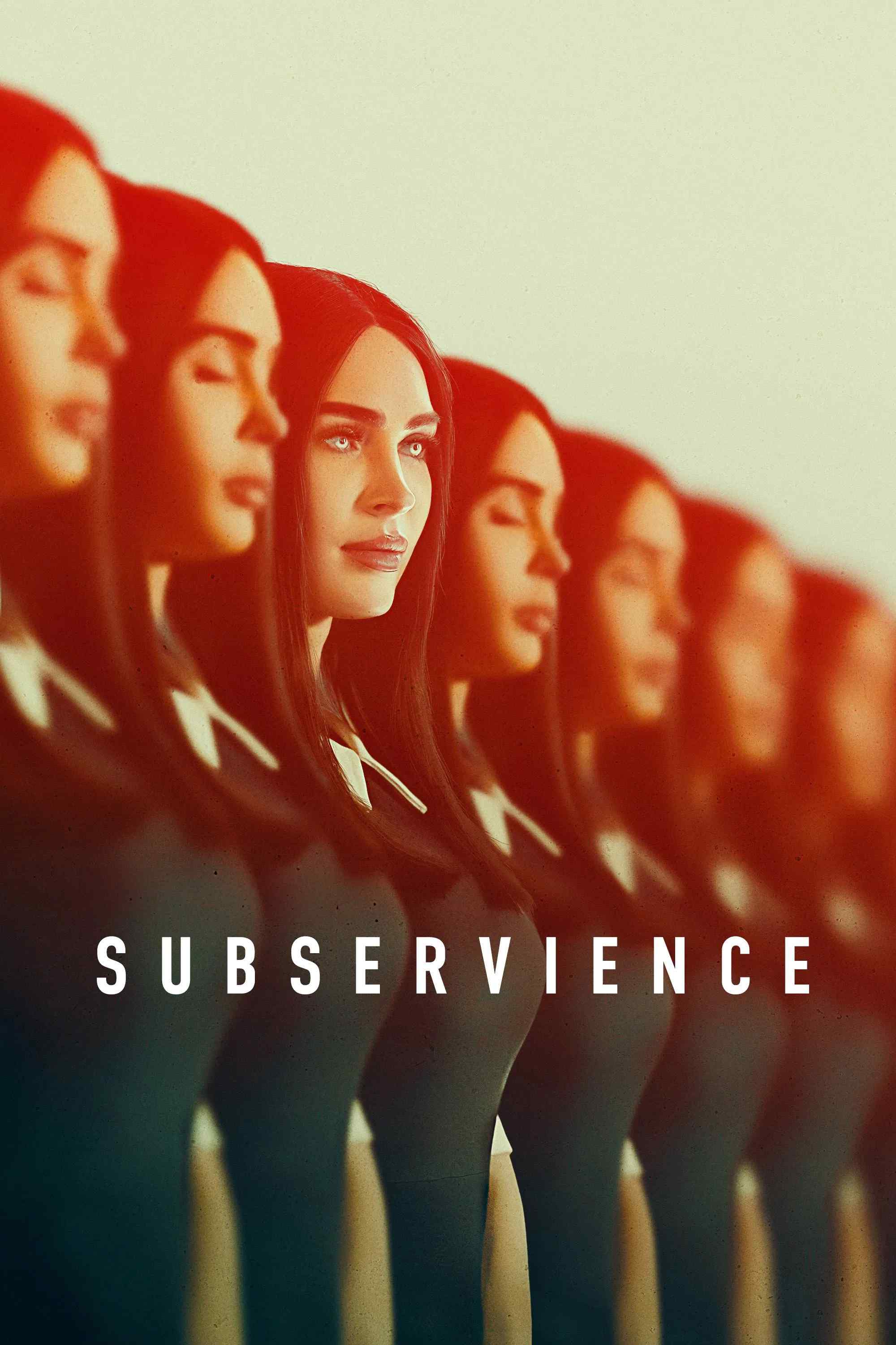 Poster chính thức của phim Phim Viễn Tưởng, Phim Kinh Dị "Phục Tùng" (Subservience - 2024), với sự tham gia của diễn viên Megan Fox và Michele Morrone.