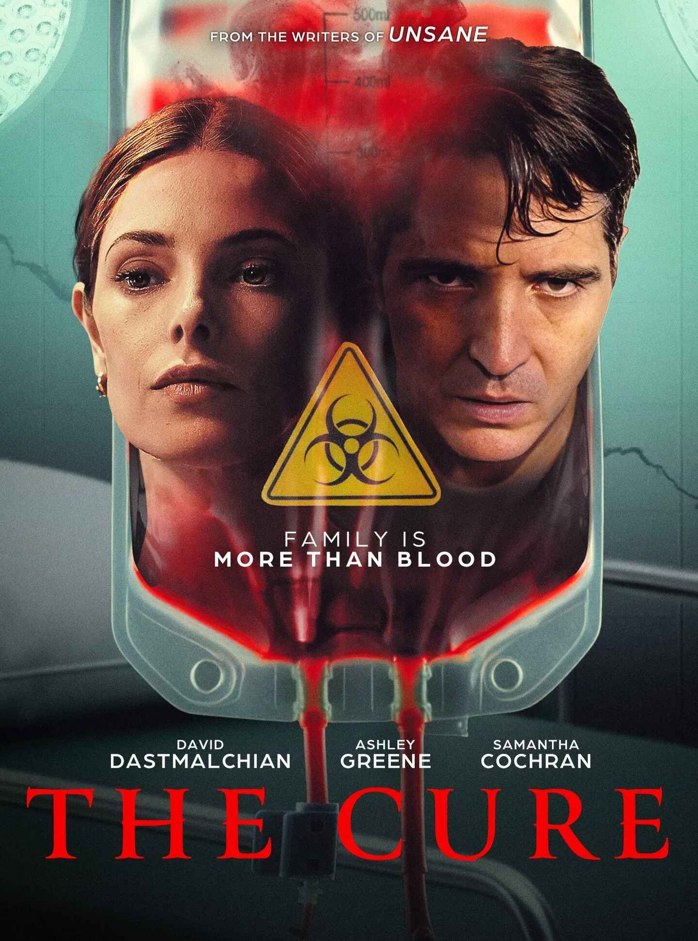 Poster chính thức của phim Phim Kinh Dị, Phim Giật Gân "Phương thuốc chữa bệnh" (The Cure - 2026), với sự tham gia của diễn viên David Dastmalchian và Ashley Greene.