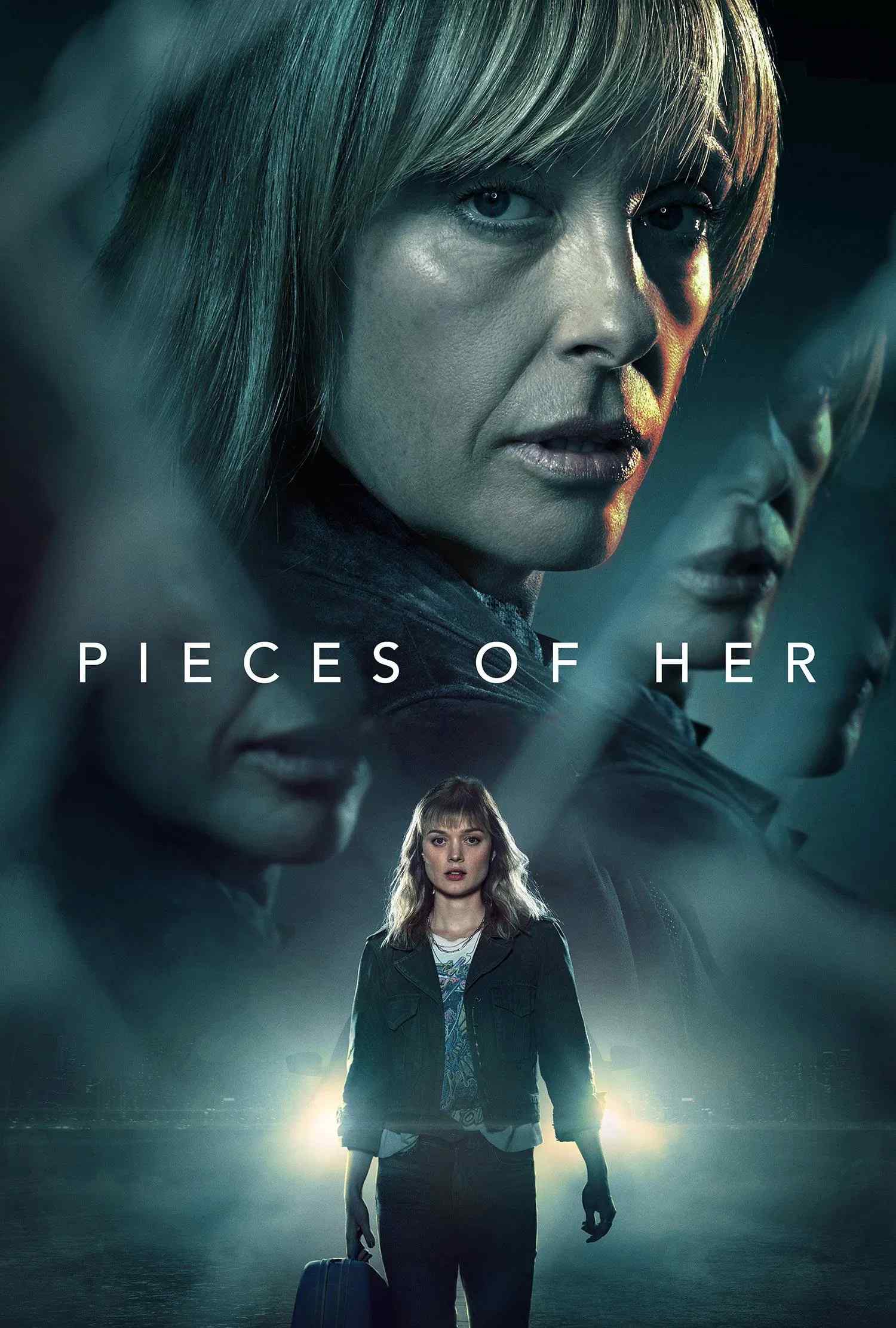 Poster chính thức của phim Phim Hình Sự, Phim Bí Ẩn "Pieces Of Her: Danh Tính Ẩn Giấu" (PIECES OF HER - 2022), với sự tham gia của diễn viên Toni Collette và Bella Heathcote.