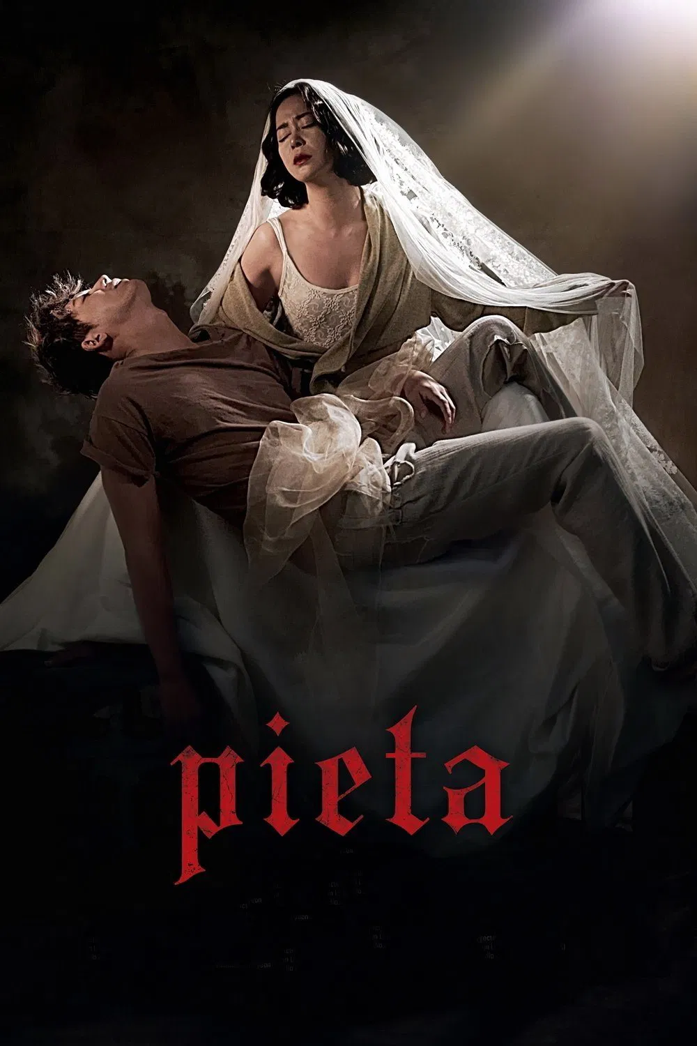 Poster chính thức của phim Phim Tâm Lý "Pieta" (Pieta - 2012), với sự tham gia của diễn viên Cho Min-soo và Lee Jung-jin.