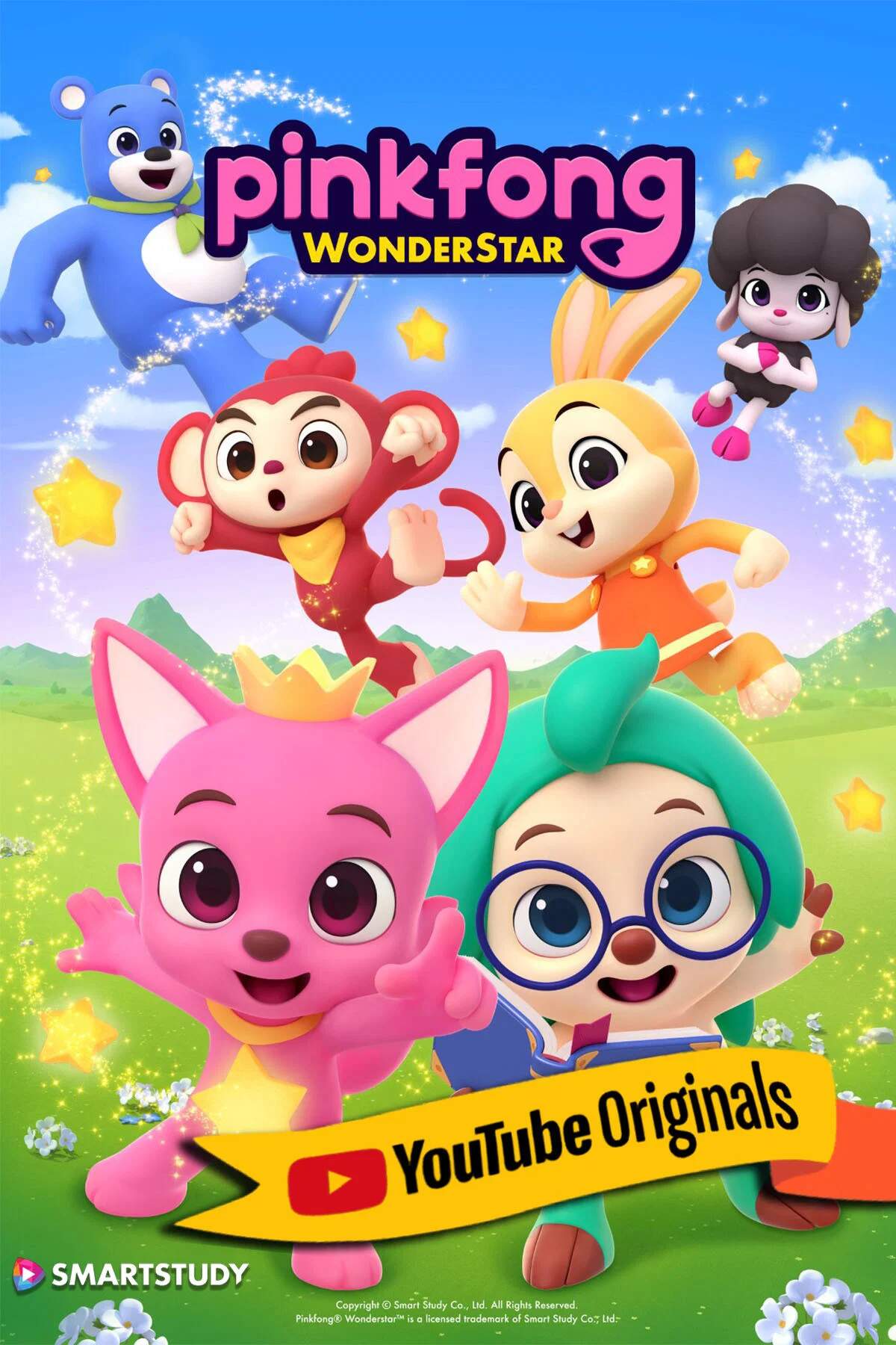 Poster chính thức của phim Phim Thiếu Nhi, Phim Hoạt Hình "Pinkfong & Hogi Dance Dance" (Pinkfong Wonderstar - 2020), với sự tham gia của diễn viên Colleen O'Shaughnessey và Cassandra Lee Morris.