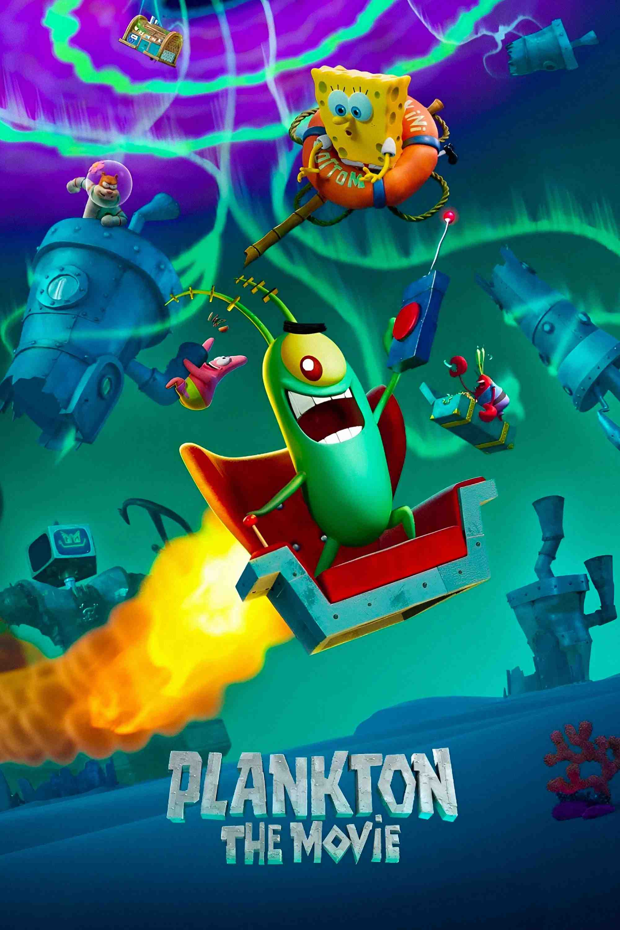 Poster chính thức của phim Phim Gia Đình, Phim Hài "Plankton (Bản Điện Ảnh)" (Plankton: The Movie - 2025), với sự tham gia của diễn viên Mr. Lawrence và Jill Talley.