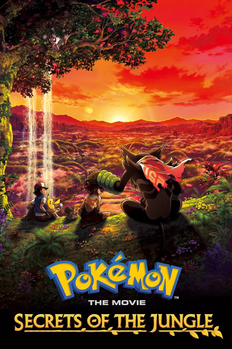 Poster chính thức của phim Phim Hoạt Hình, Phim Phiêu Lưu "Pokémon: Chuyến phiêu lưu của Pikachu và Koko" (Pokémon the Movie: Secrets of the Jungle - 2020), với sự tham gia của diễn viên Rica Matsumoto và Ikue Otani.