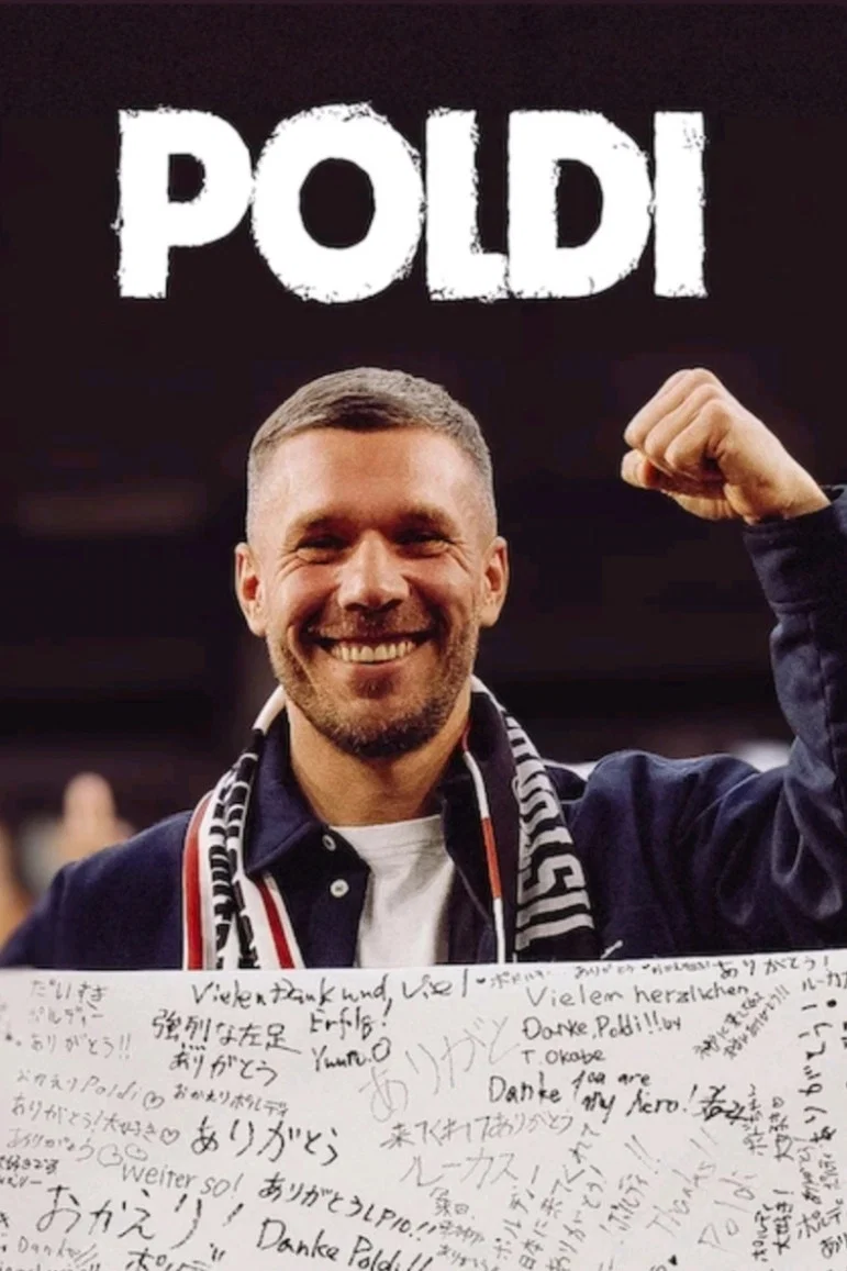 Poster chính thức của phim Phim Tài Liệu "Poldi" (Poldi - 2026), với sự tham gia của diễn viên Lukas Podolski.