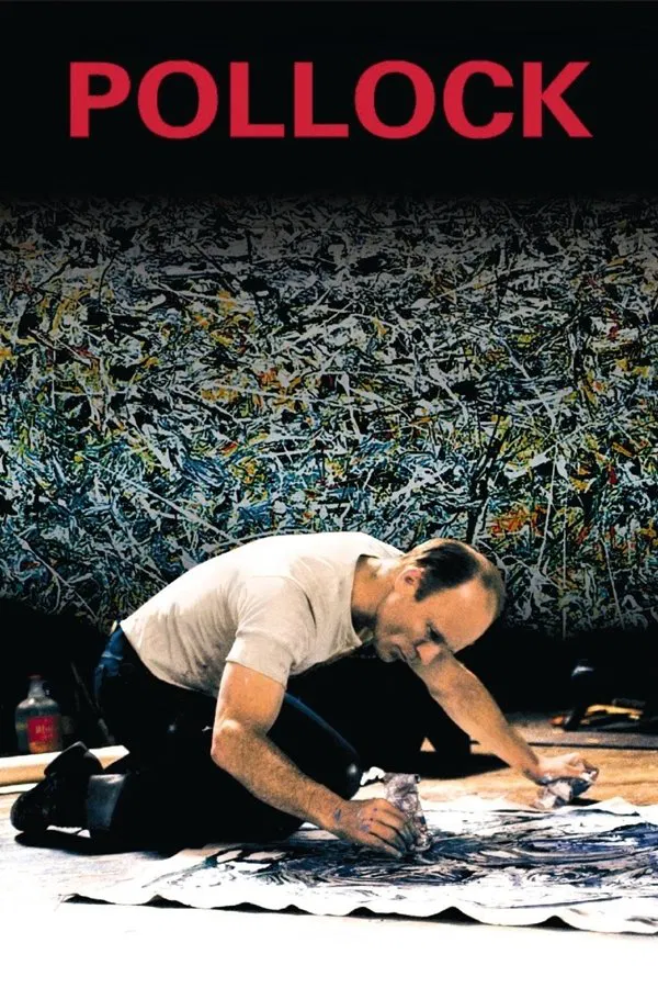 Poster chính thức của phim Phim Tâm Lý, Phim Lịch Sử "Pollock" (Pollock - 2000), với sự tham gia của diễn viên Ed Harris và Marcia Gay Harden.