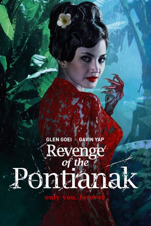 Poster chính thức của phim Phim Kinh Dị, Phim Tình Cảm "Pontianak Báo Thù" (Revenge of the Pontianak - 2019), với sự tham gia của diễn viên Nur Fazura và Remy Ishak.