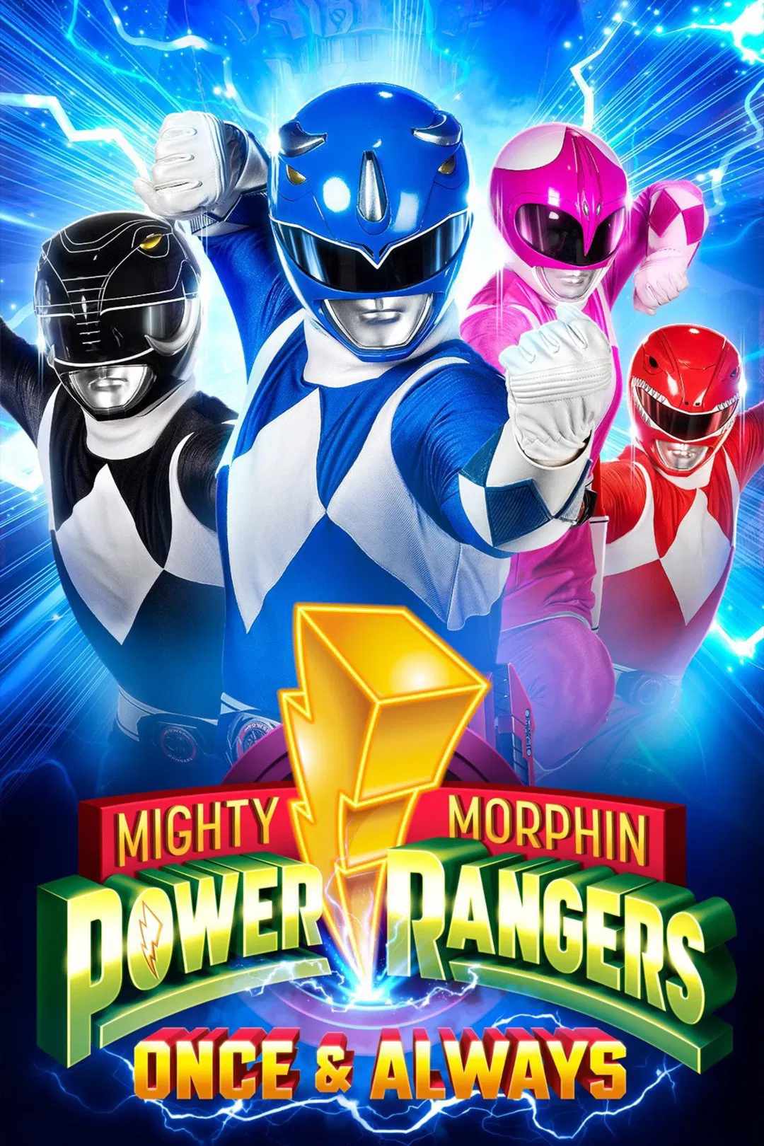 Poster chính thức của phim Phim Hành Động, Phim Phiêu Lưu "Power Rangers: Một Lần và Mãi Mãi" (Mighty Morphin Power Rangers: Once & Always - 2023), với sự tham gia của diễn viên David Yost và Walter Jones.