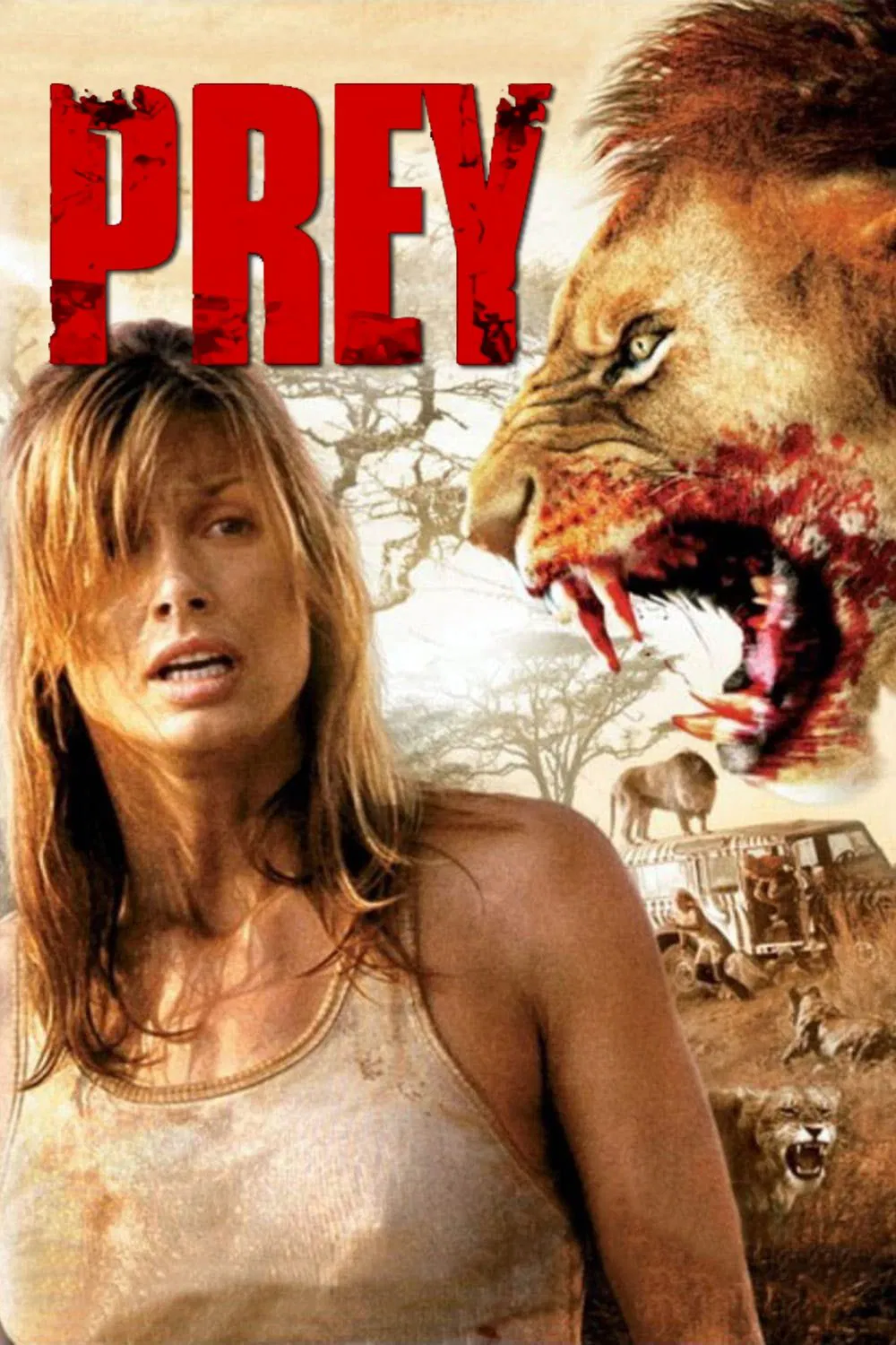 Poster chính thức của phim Phim Phiêu Lưu, Phim Kinh Dị "Preyy" (Prey - 2007), với sự tham gia của diễn viên Bridget Moynahan và Peter Weller.