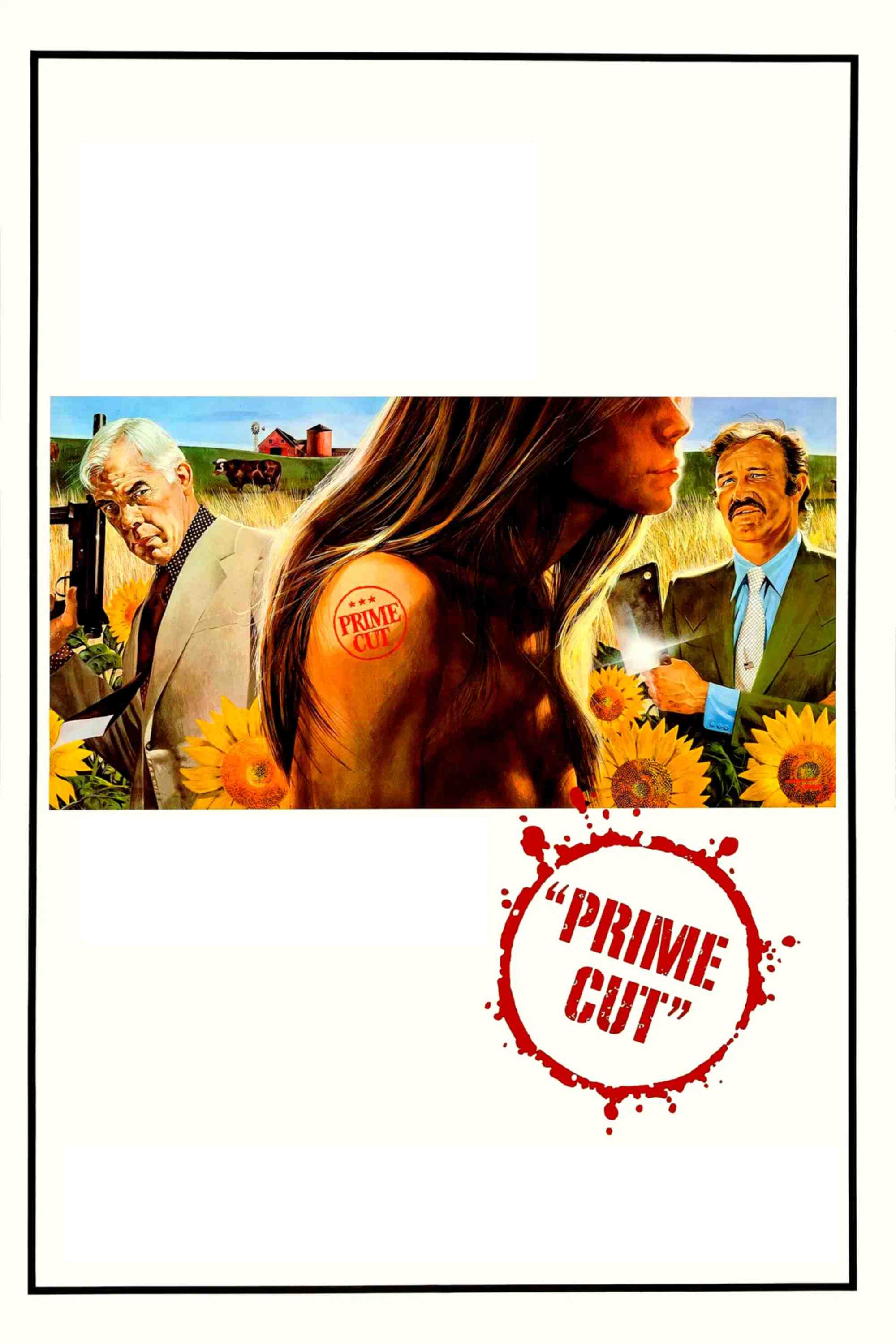 Poster chính thức của phim Phim Hành Động, Phim Hình Sự "Prime Cut" (Prime Cut - 1972), với sự tham gia của diễn viên Lee Marvin và Gene Hackman.