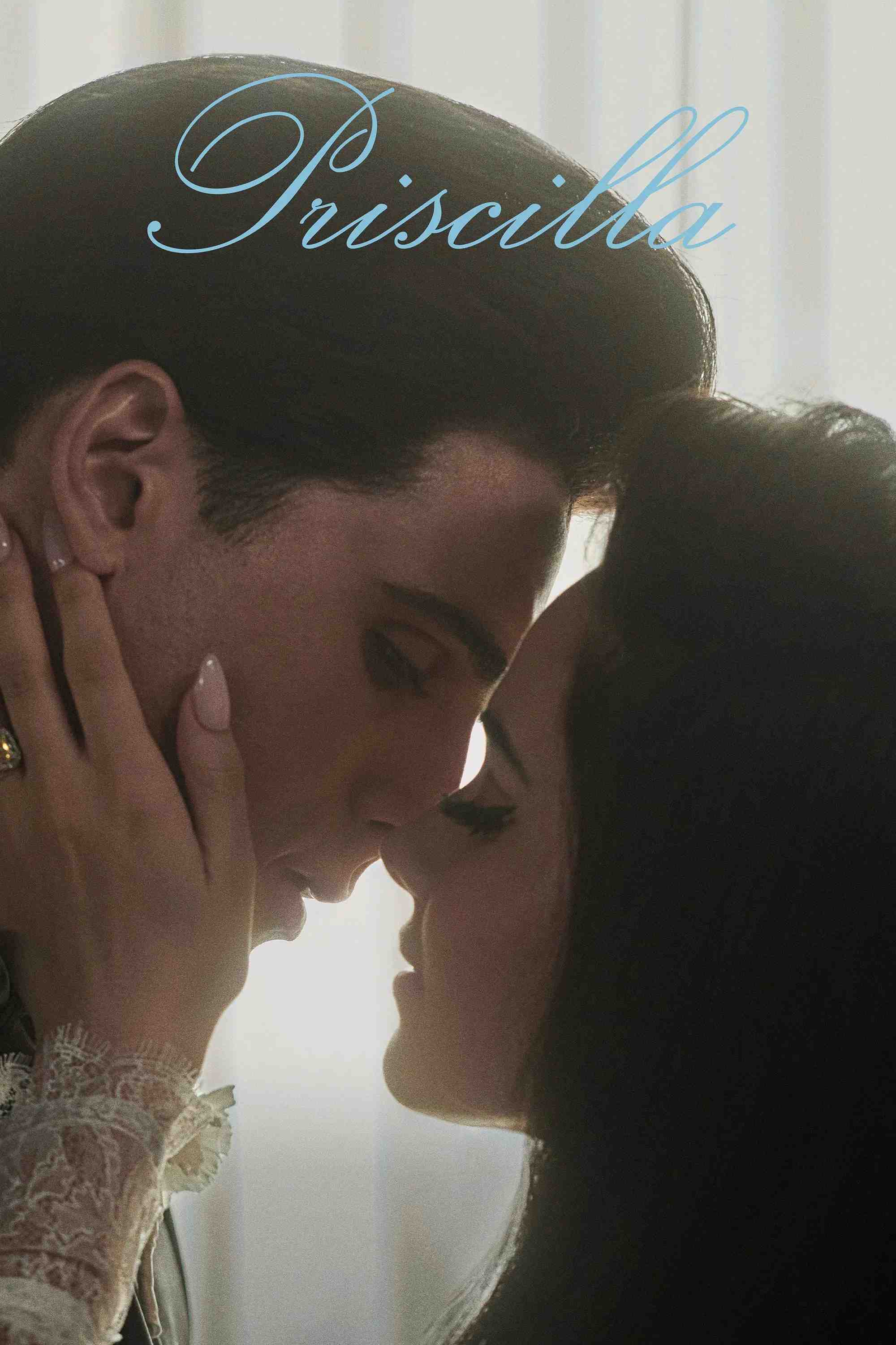 Poster chính thức của phim Phim Tâm Lý, Phim Tình Cảm "Priscilla" (Priscilla - 2023), với sự tham gia của diễn viên Cailee Spaeny và Jacob Elordi.