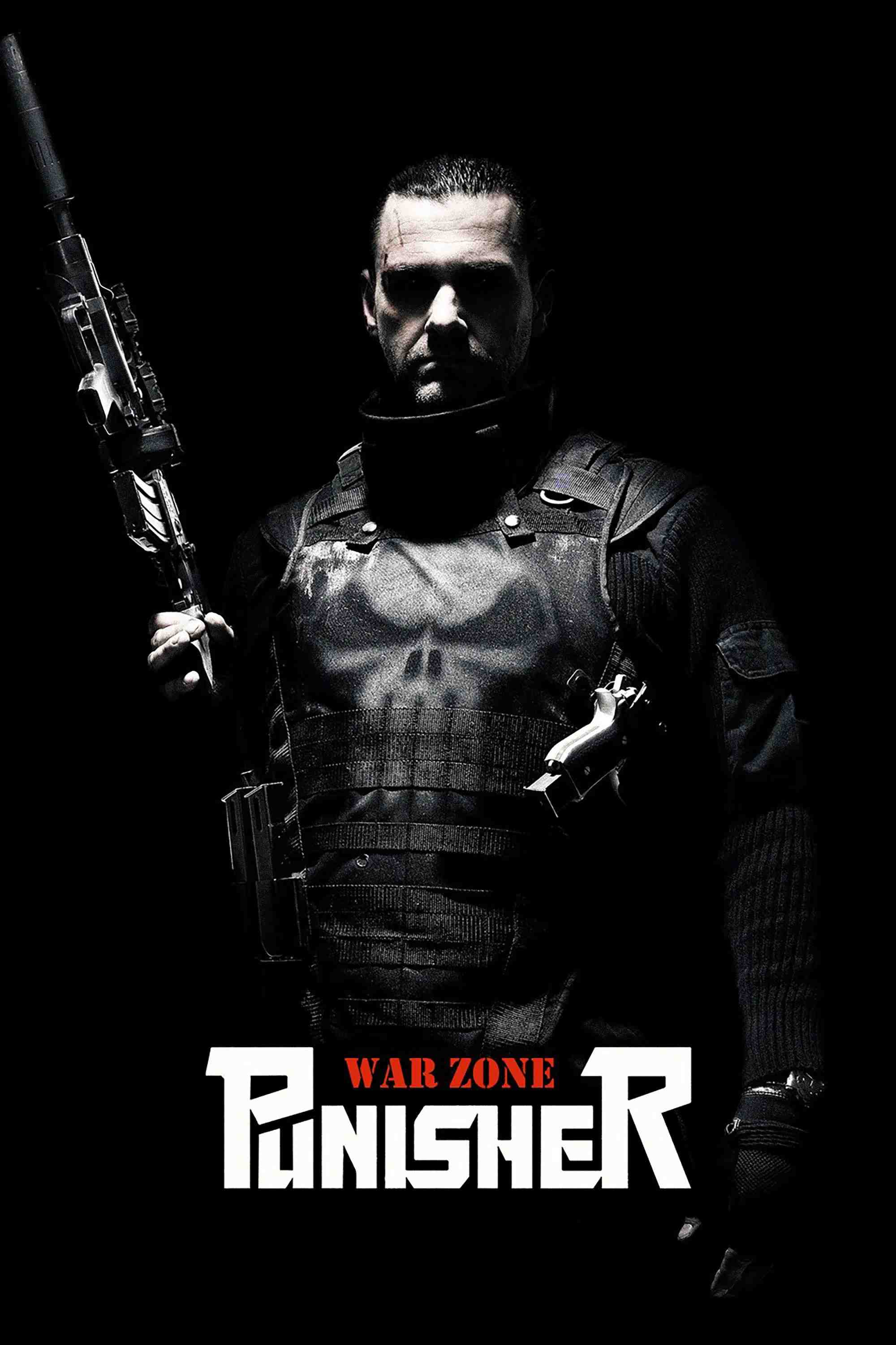 Poster chính thức của phim Phim Hành Động, Phim Hình Sự "Punisher: War Zone" (Punisher: War Zone - 2008), với sự tham gia của diễn viên Ray Stevenson và Dominic West.