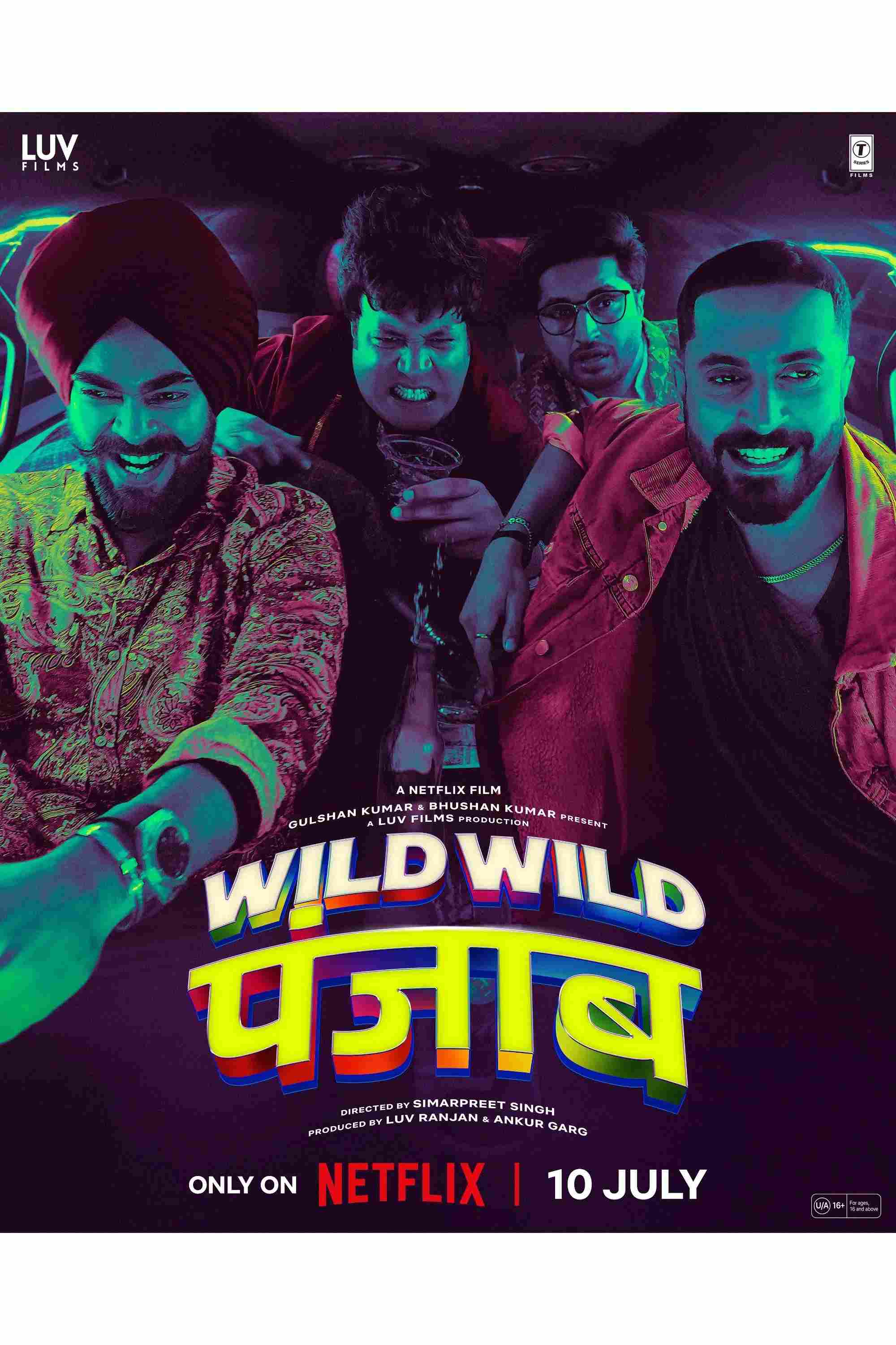 Poster chính thức của phim Phim Hài, Phim Phiêu Lưu "Punjab Hoang Dã" (Wild Wild Punjab - 2024), với sự tham gia của diễn viên Varun Sharma và Sunny Singh.