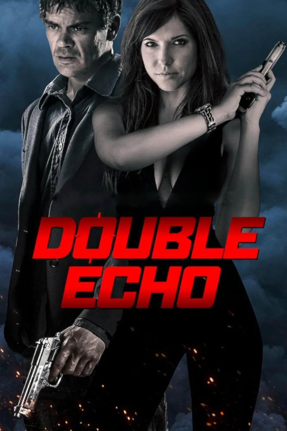 Poster chính thức của phim Phim Tâm Lý "Quả Bom Hẹn Giờ" (Double Echo - 2017), với sự tham gia của diễn viên Brandon Auret và Amalia Uys.