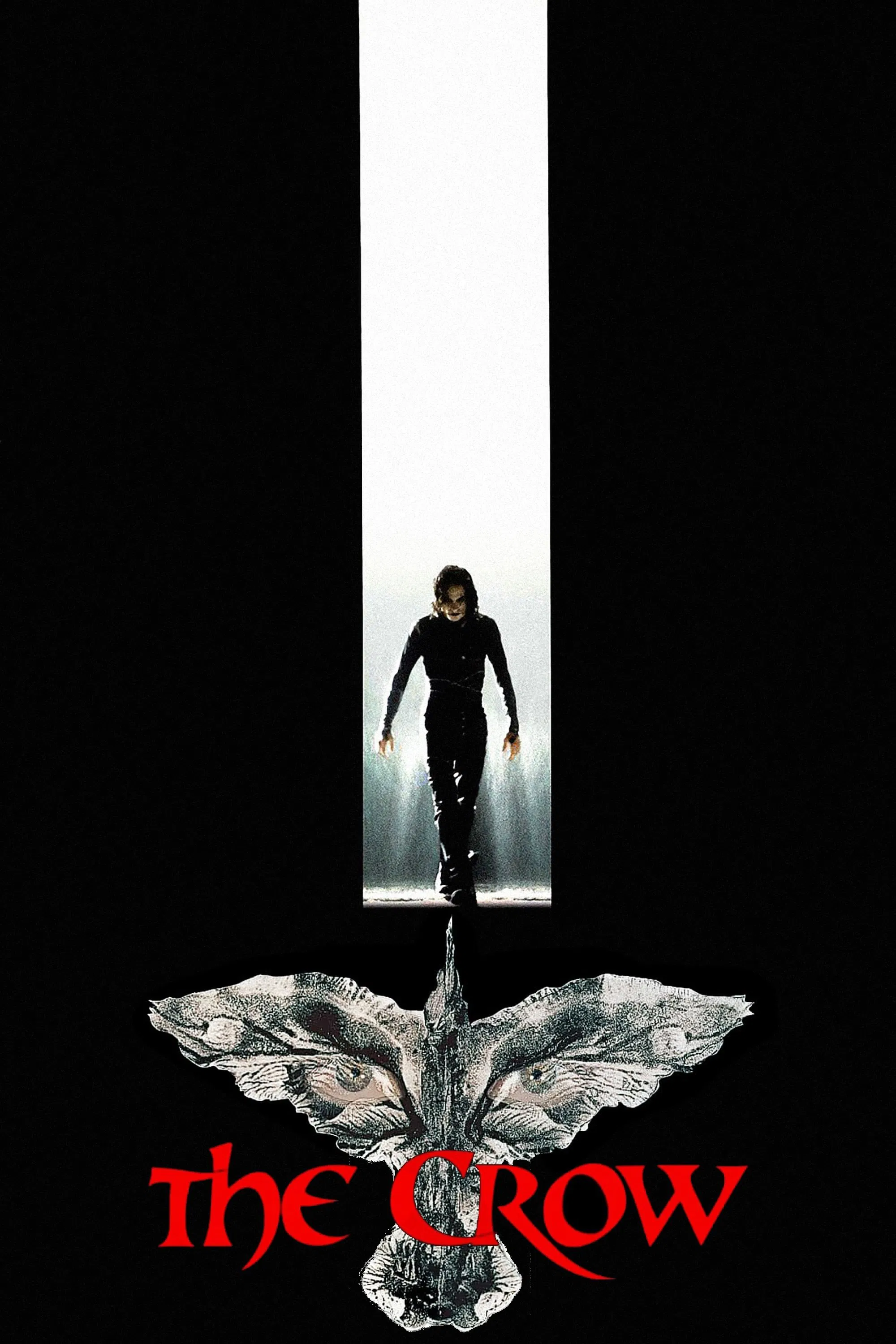 Poster chính thức của phim Phim Giả Tượng, Phim Hành Động "Quạ Đen" (The Crow - 1994), với sự tham gia của diễn viên Brandon Lee và Rochelle Davis.