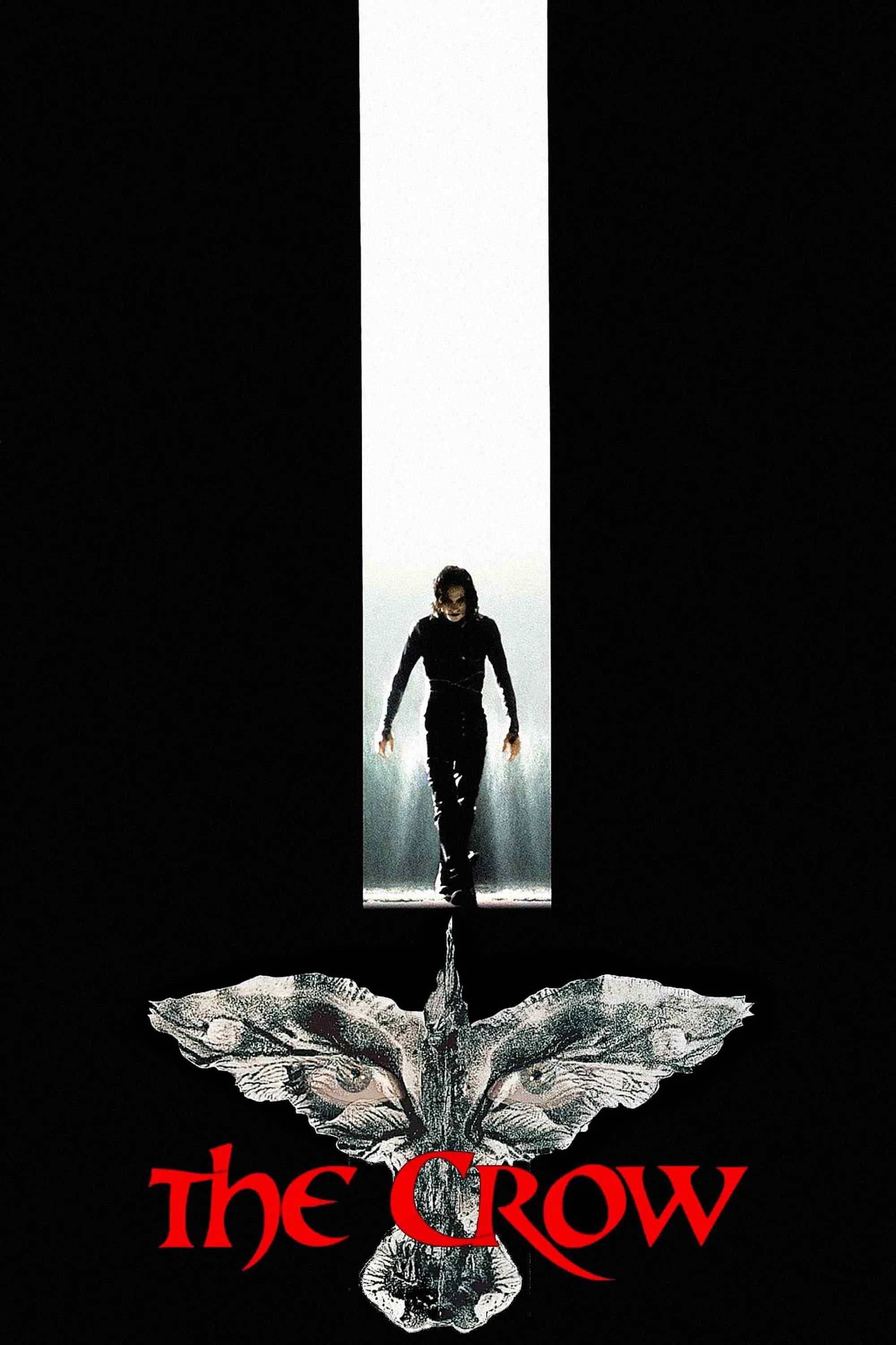 Poster chính thức của phim Phim Giả Tượng, Phim Hành Động "Quạ Đen" (The Crow - 1994), với sự tham gia của diễn viên Brandon Lee và Rochelle Davis.