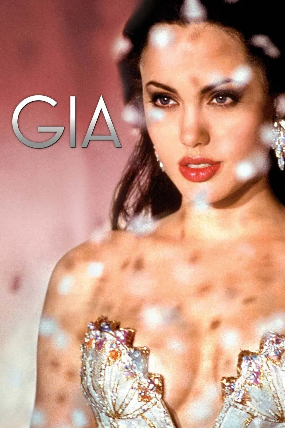 Poster chính thức của phim Phim Tình Cảm, Phim Tâm Lý "Quá Đẹp Để Chết" (Gia - 1998), với sự tham gia của diễn viên Angelina Jolie và Elizabeth Mitchell.