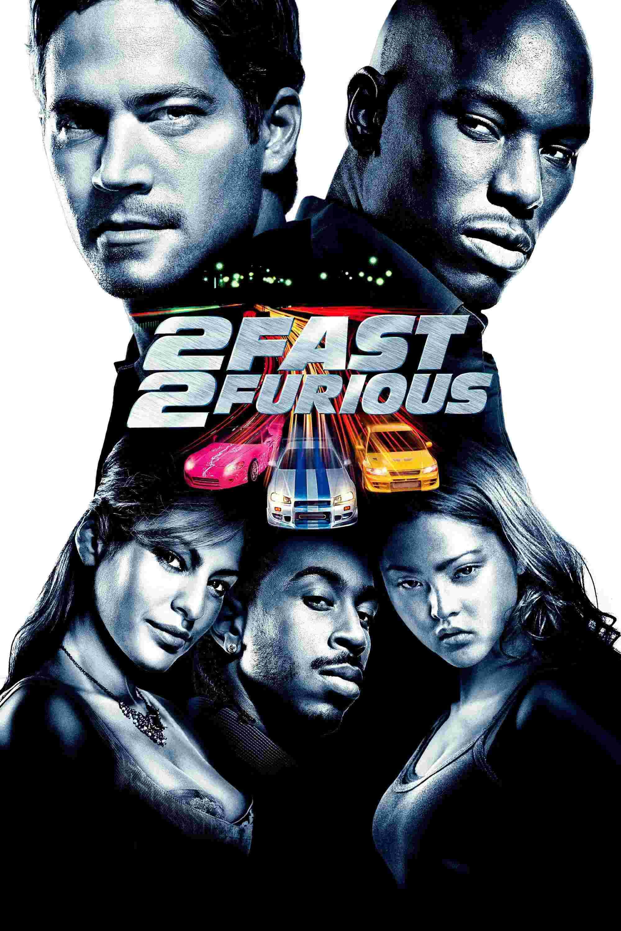 Poster chính thức của phim Phim Hành Động, Phim Hình Sự "Quá Nhanh Quá Nguy Hiểm 2" (2 Fast 2 Furious - 2003), với sự tham gia của diễn viên Paul Walker và Tyrese Gibson.