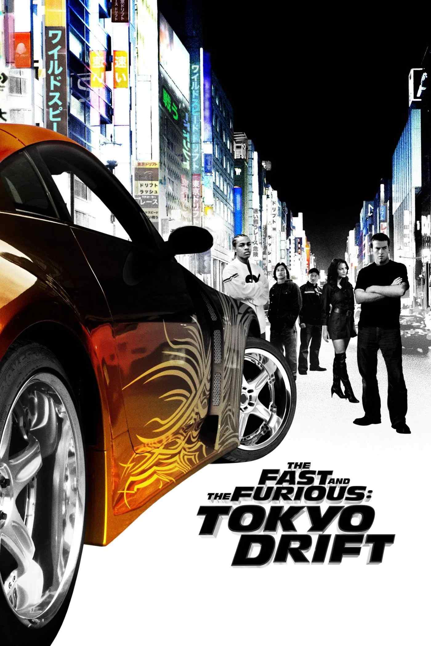 Poster chính thức của phim Phim Hành Động, Phim Hình Sự "Quá Nhanh Quá Nguy Hiểm 3: Chinh Phục Tokyo" (The Fast and the Furious: Tokyo Drift - 2006), với sự tham gia của diễn viên Lucas Black và Nathalie Kelley.