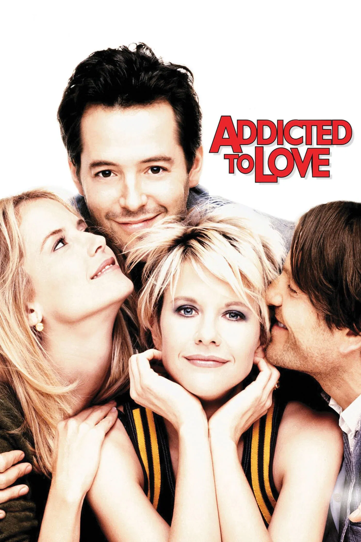Poster chính thức của phim Phim Hài, Phim Tình Cảm "Quá Yêu" (Addicted to Love - 1997), với sự tham gia của diễn viên Meg Ryan và Matthew Broderick.