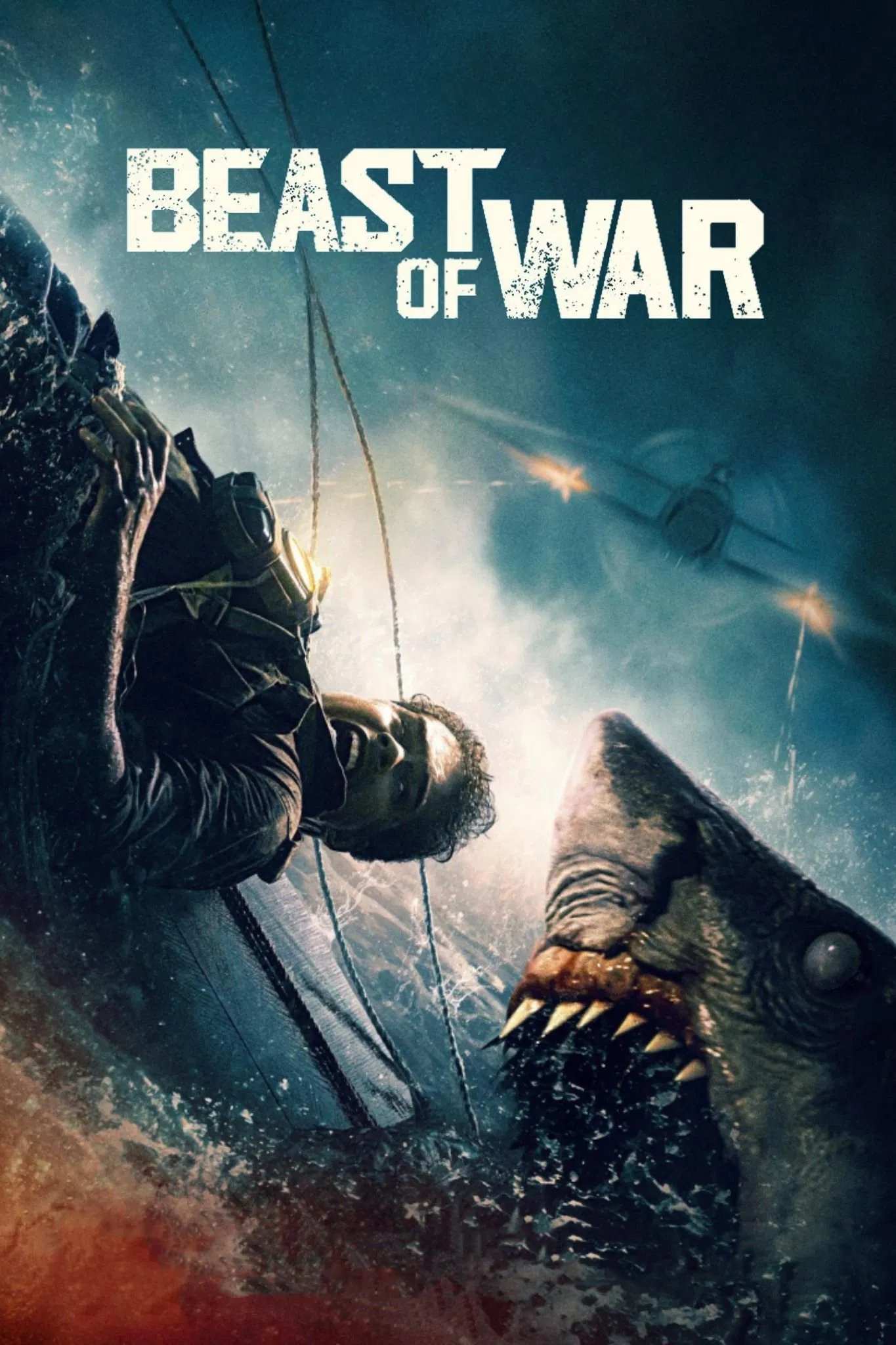 Poster chính thức của phim Phim Hành Động, Phim Kinh Dị "Quái Thú Chiến Tranh" (Beast of War - 2025), với sự tham gia của diễn viên Mark Coles Smith và Joel Nankervis.