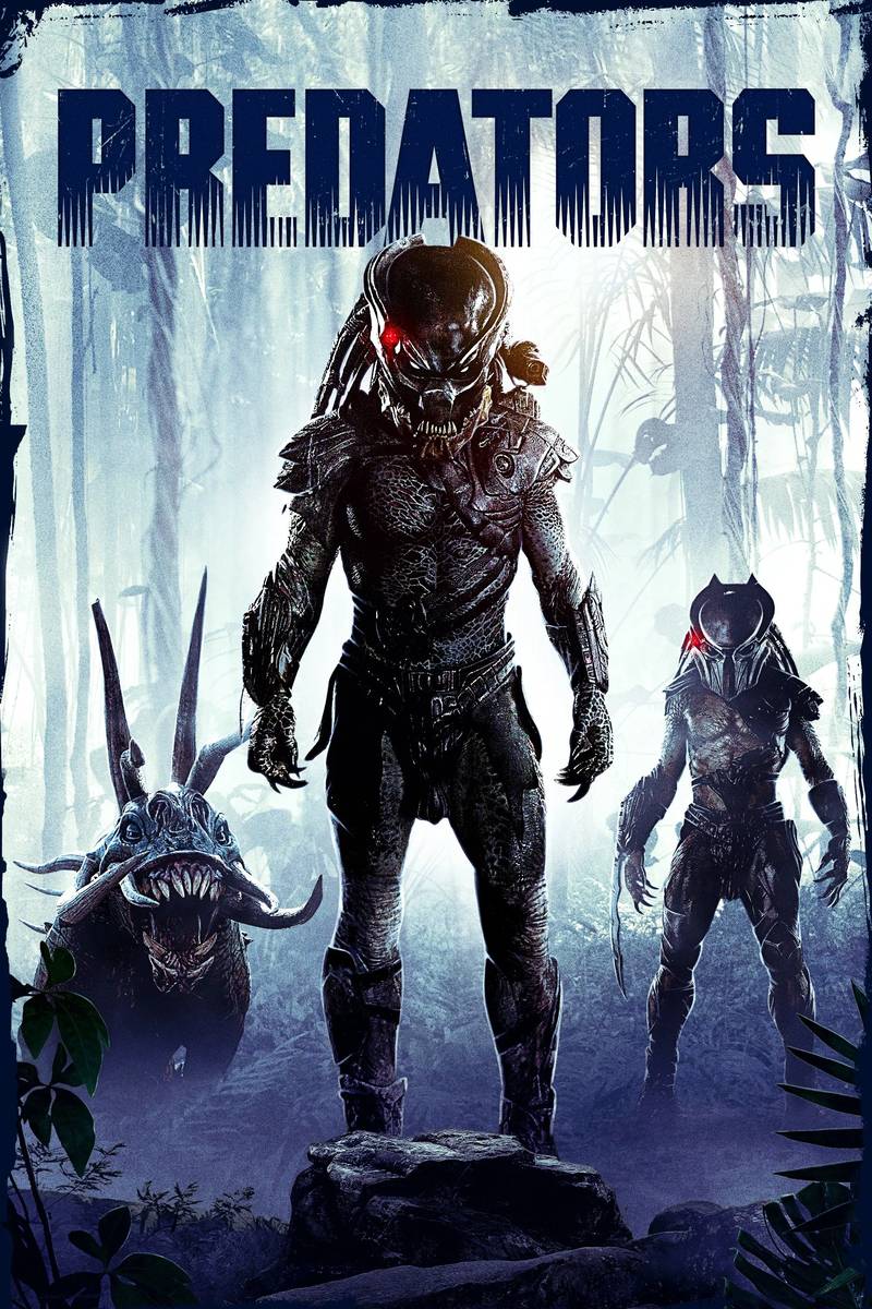 Poster chính thức của phim Phim Viễn Tưởng, Phim Hành Động "Quái Thú Vô Hình 3" (Predators - 2010), với sự tham gia của diễn viên Adrien Brody và Topher Grace.