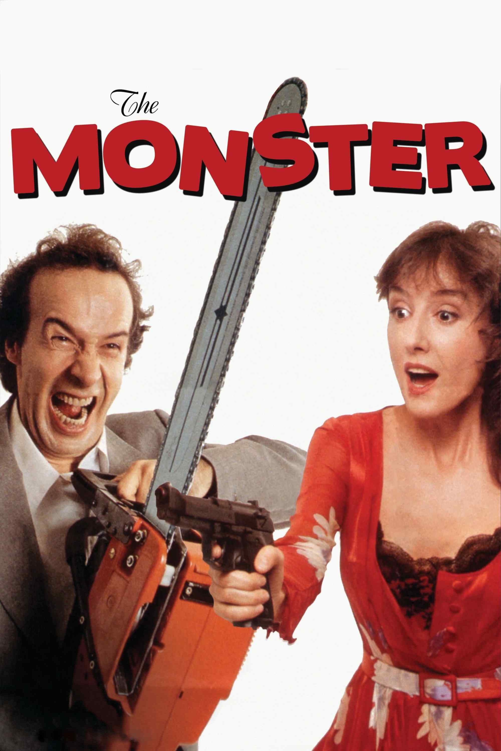 Poster chính thức của phim Phim Hài "Quái Vật" (The Monster - 1994), với sự tham gia của diễn viên Roberto Benigni và Michel Blanc.