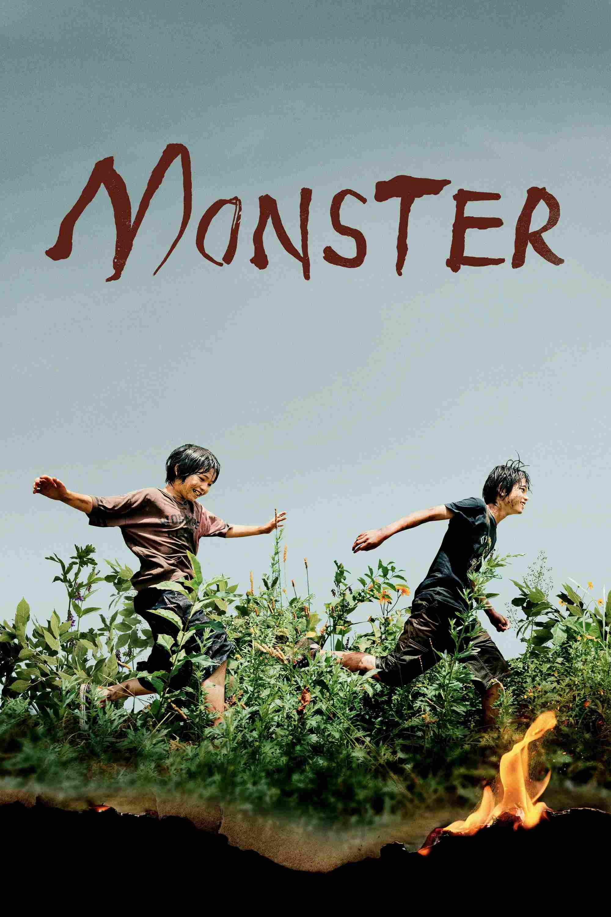 Poster chính thức của phim Phim Bí Ẩn, Phim Giật Gân "Quái Vật" (Monster - 2023), với sự tham gia của diễn viên Soya Kurokawa và Hinata Hiiragi.