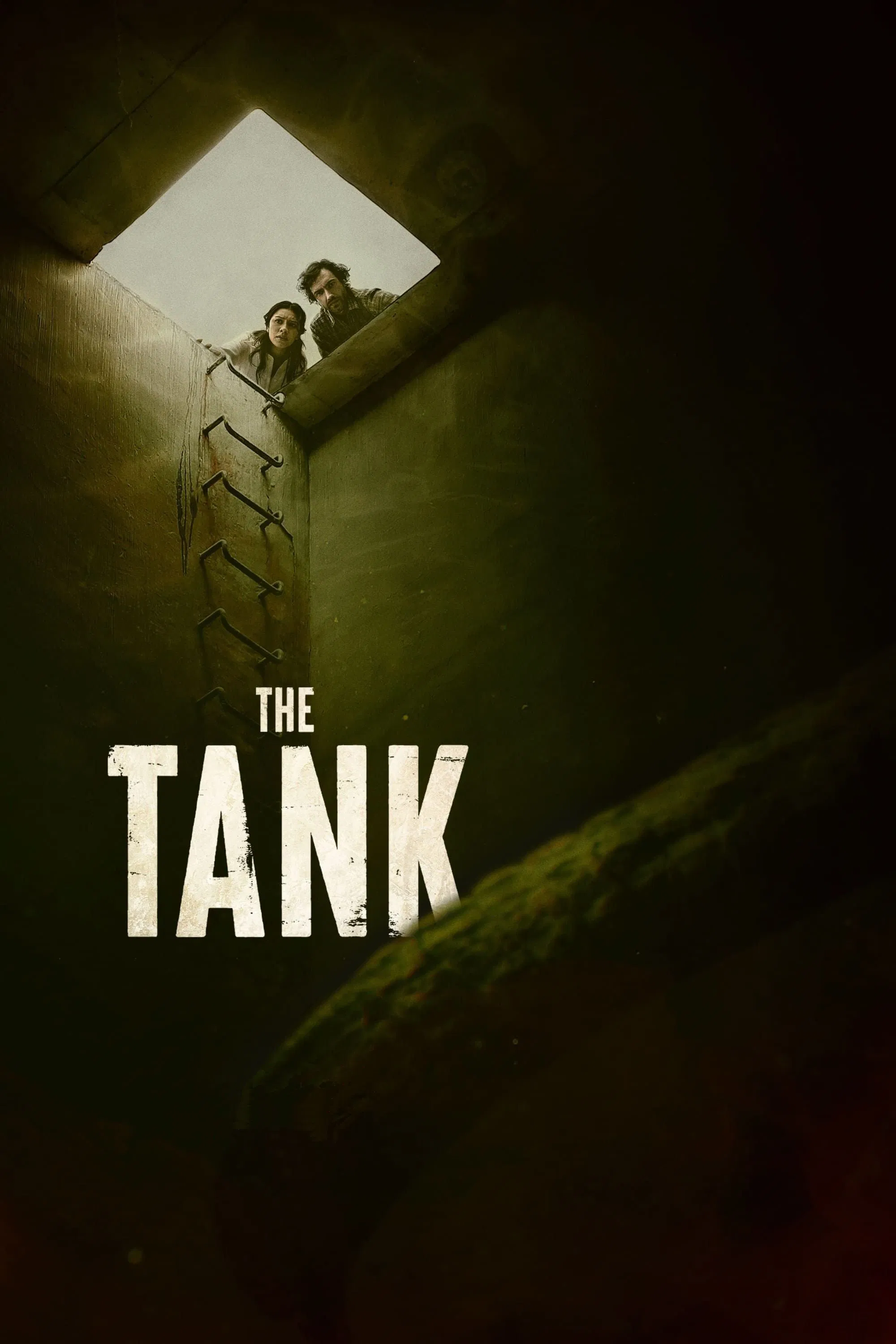 Poster chính thức của phim Phim Kinh Dị, Phim Giật Gân "Quái Vật Dưới Bể Nước" (The Tank - 2023), với sự tham gia của diễn viên Luciane Buchanan và Matt Whelan.