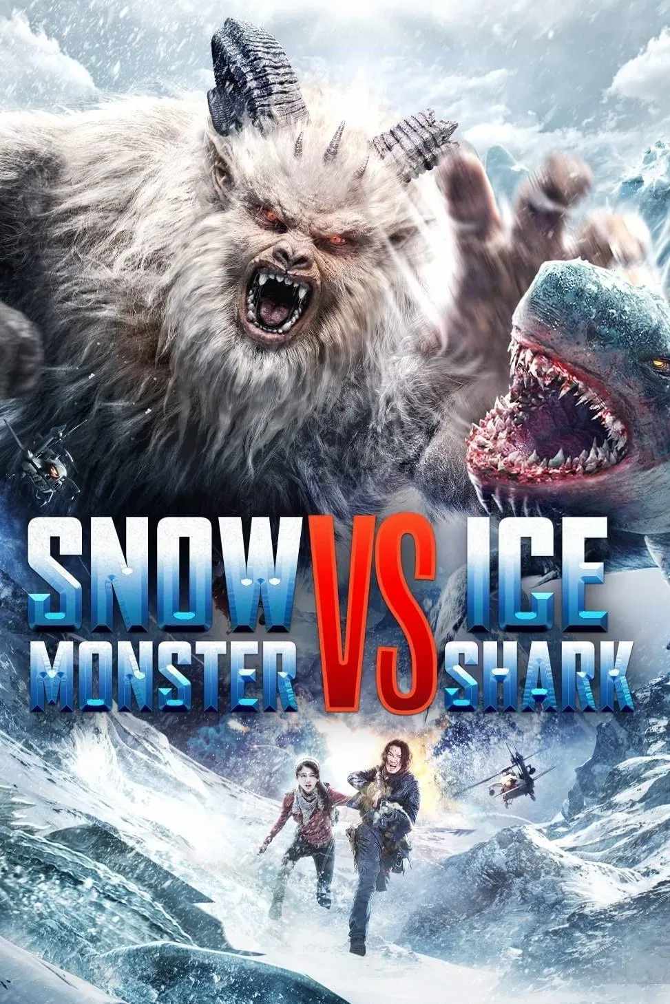 Poster chính thức của phim Phim Hành Động, Phim Kinh Dị "Quái Vật Tuyết" (Snow Monster - 2019), với sự tham gia của diễn viên Zhang Yongxian và Elton Tang.