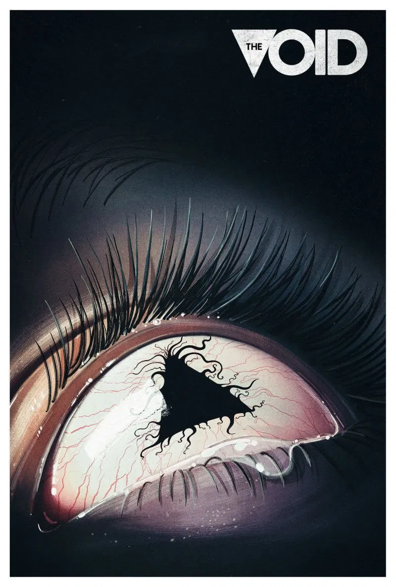 Poster chính thức của phim Phim Bí Ẩn, Phim Kinh Dị "Quái Vật Xúc Tu" (The Void - 2016), với sự tham gia của diễn viên Aaron Poole và Kathleen Munroe.
