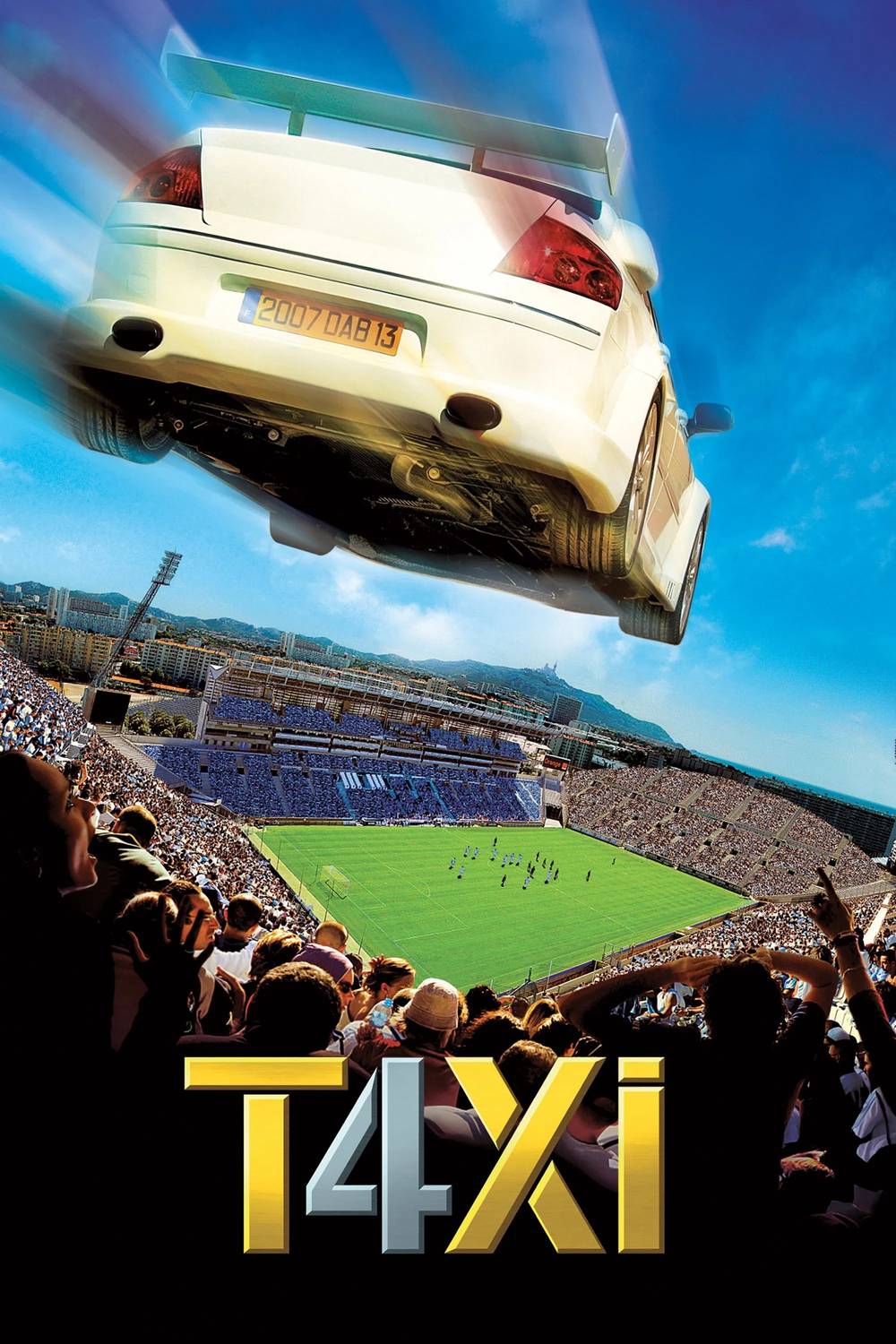 Poster chính thức của phim Phim Hành Động, Phim Hài "Quái Xế 4" (Taxi 4 - 2007), với sự tham gia của diễn viên Samy Naceri và Frédéric Diefenthal.