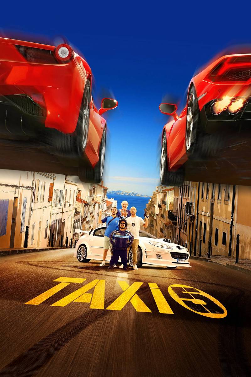 Poster chính thức của phim Phim Hành Động, Phim Hài "Quái Xế 5" (Taxi 5 - 2017), với sự tham gia của diễn viên Franck Gastambide và Malik Bentalha.