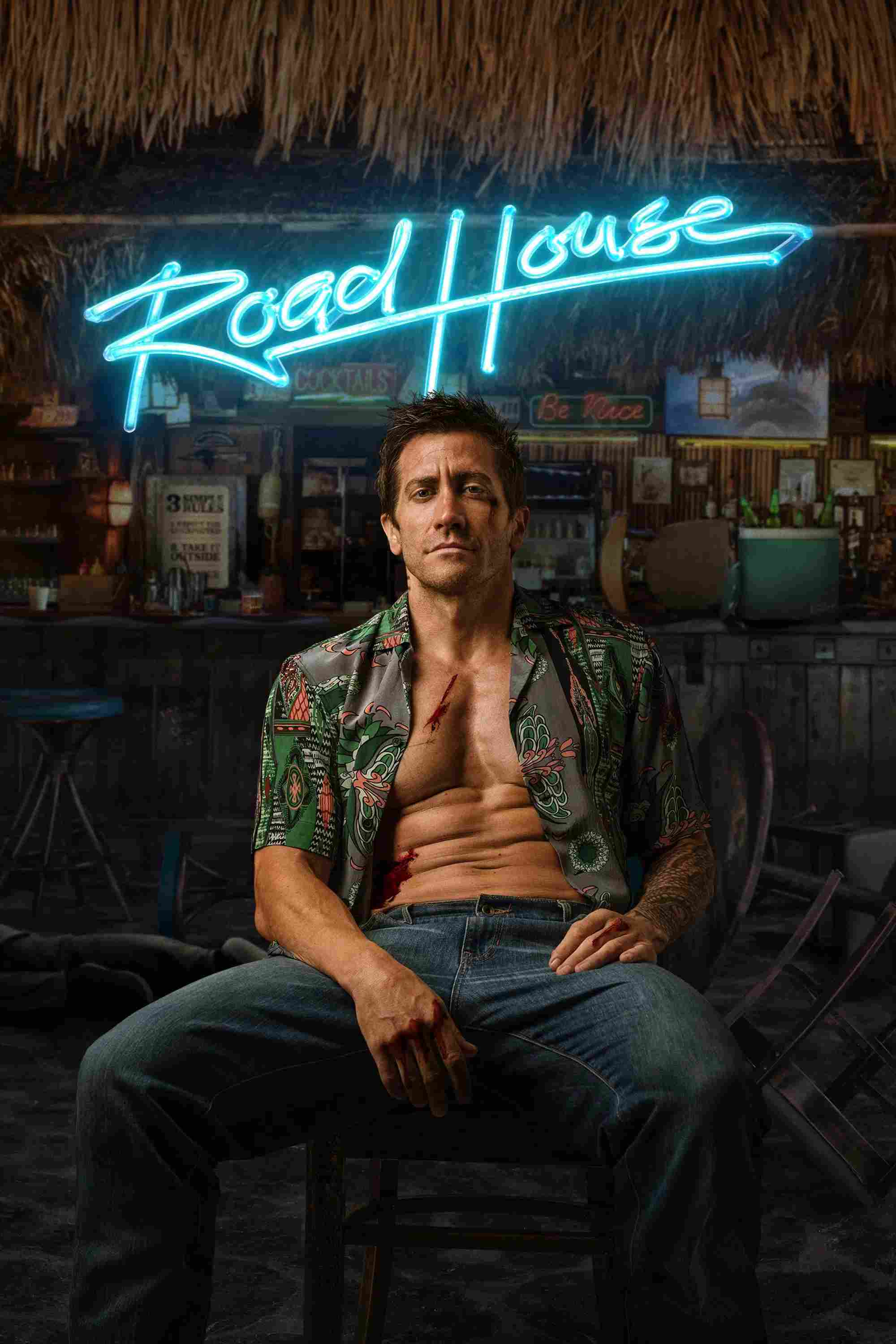 Poster chính thức của phim Phim Hành Động, Phim Giật Gân "Quán Bar Bất Ổn" (Road House - 2024), với sự tham gia của diễn viên Jake Gyllenhaal và Billy Magnussen.