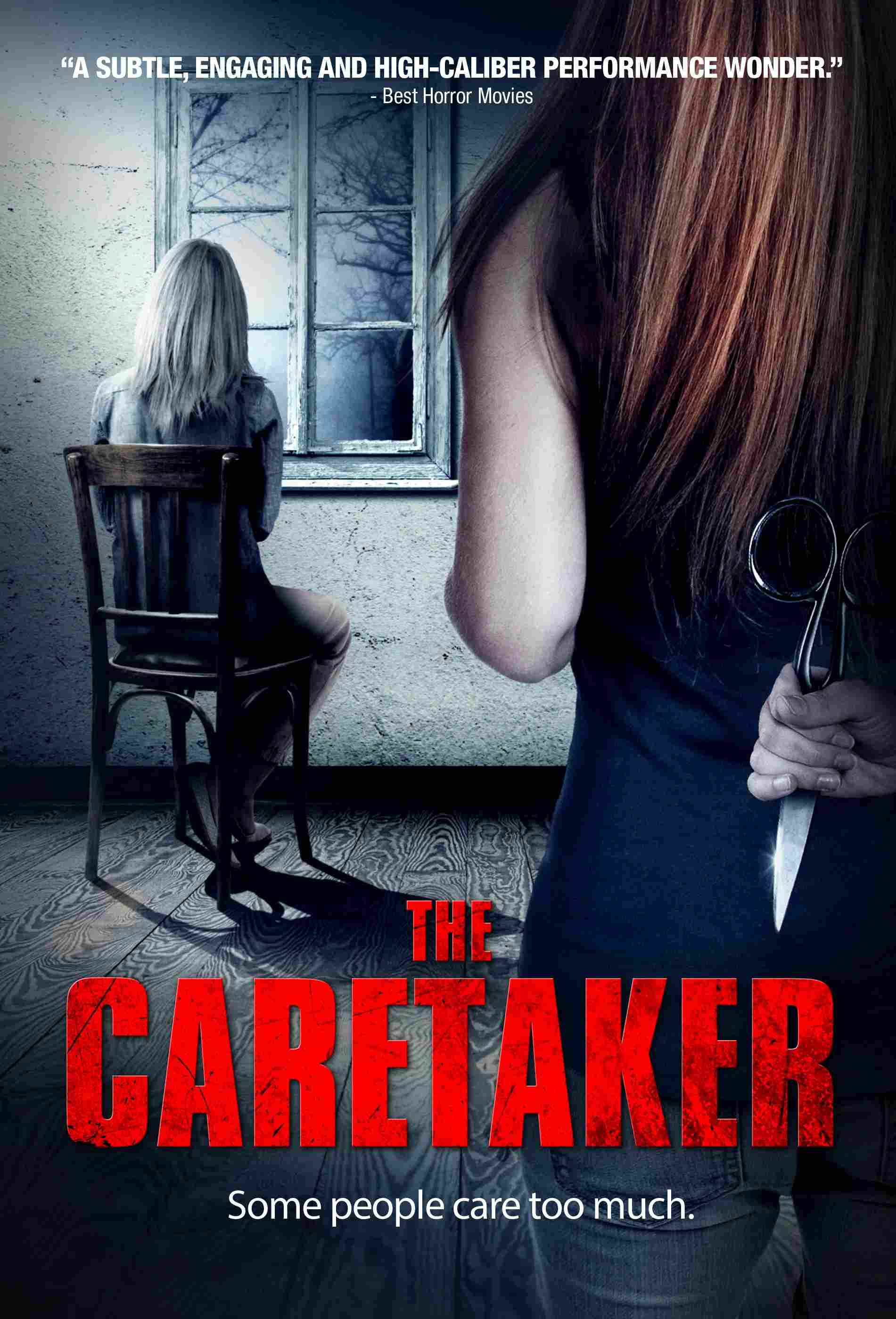 Poster chính thức của phim Phim Giật Gân, Phim Kinh Dị "Quản Gia Bí Ẩn" (The Caretaker - 2016), với sự tham gia của diễn viên Meegan Warner và Sondra Blake.
