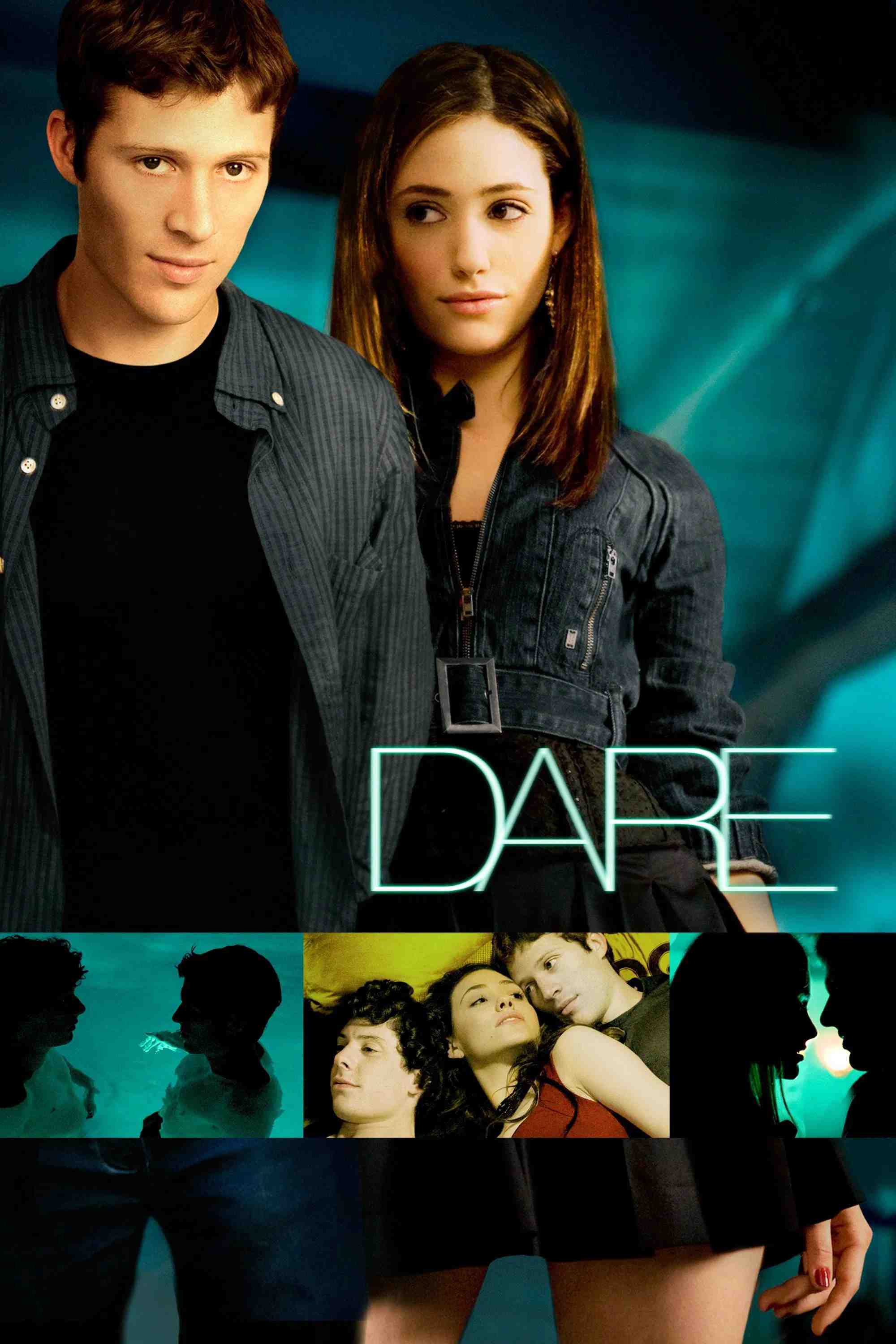 Poster chính thức của phim Phim Tâm Lý, Phim Tình Cảm "Quan Hệ Tay Ba" (Dare - 2009), với sự tham gia của diễn viên Emmy Rossum và Zach Gilford.
