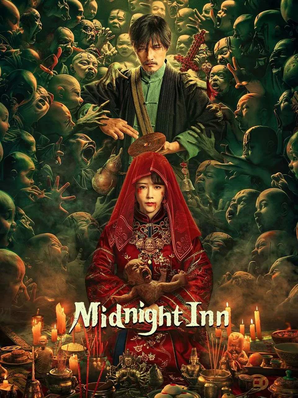 Poster chính thức của phim Phim Bí Ẩn, Phim Giật Gân "Quán Trọ Tam Canh (Khách Trạm Canh Ba)" (Midnight Inn - 2024), với sự tham gia của diễn viên Doãn Tử Duy và Liên Khải.