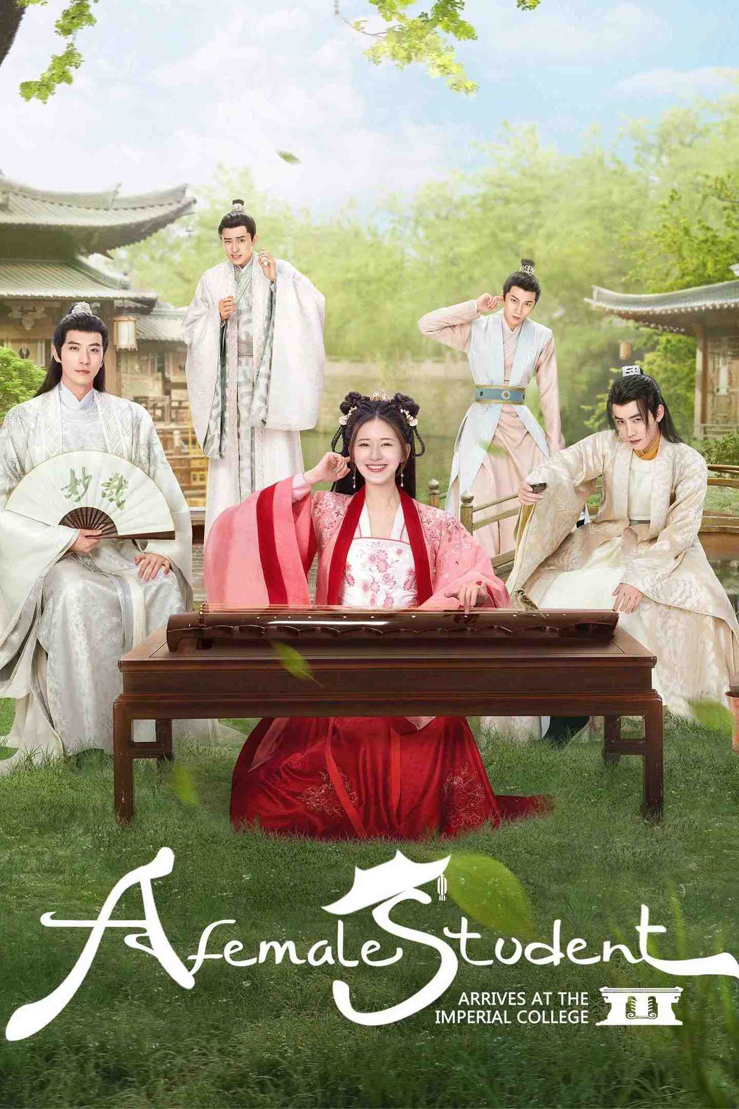 Poster chính thức của phim Phim Tâm Lý, Phim Bí Ẩn "Quốc Tử Giám Có Một Nữ Đệ Tử" (A Female Student Arrives at the Imperial College - 2021), với sự tham gia của diễn viên Triệu Lộ Tư và Từ Khai Sính.