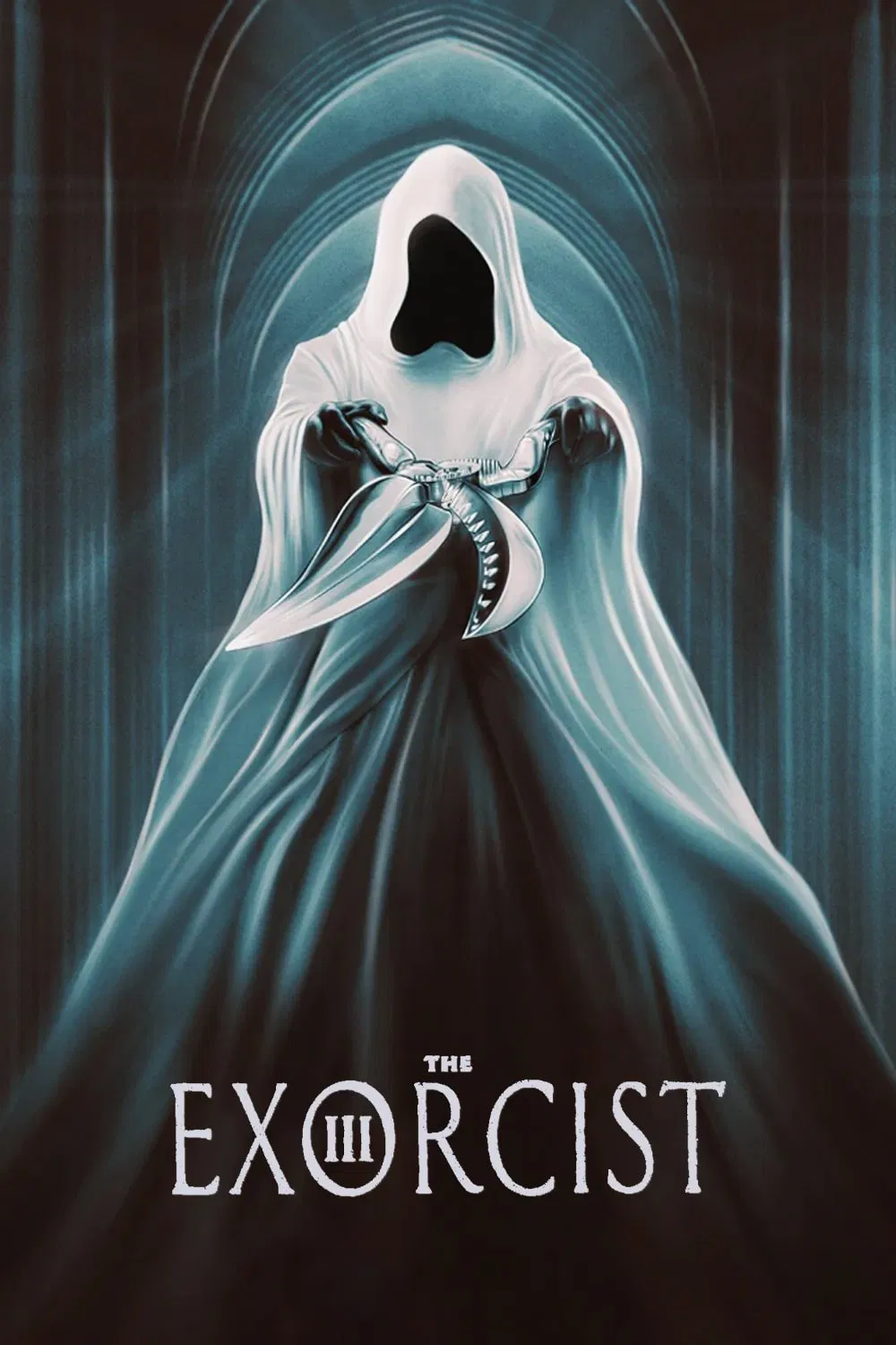 Poster chính thức của phim Phim Kinh Dị "Quỷ ám III" (The Exorcist III - 1990), với sự tham gia của diễn viên George C. Scott và Ed Flanders.
