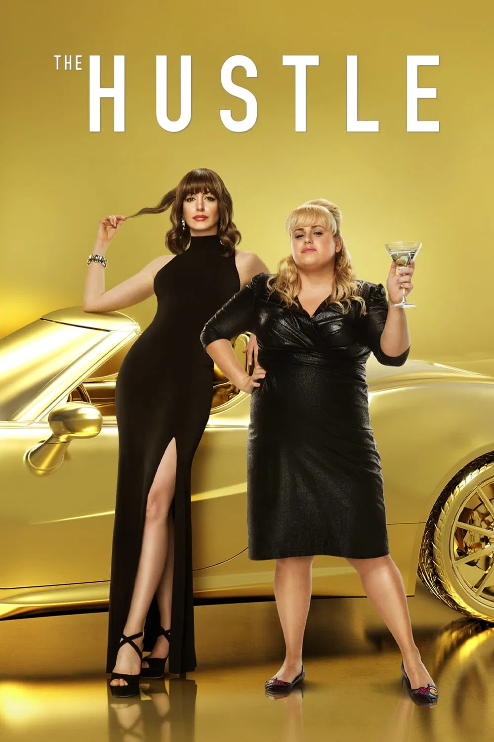 Poster chính thức của phim Phim Hài, Phim Hình Sự "Quý Cô Lừa Đảo" (The Hustle - 2019), với sự tham gia của diễn viên Rebel Wilson và Anne Hathaway.