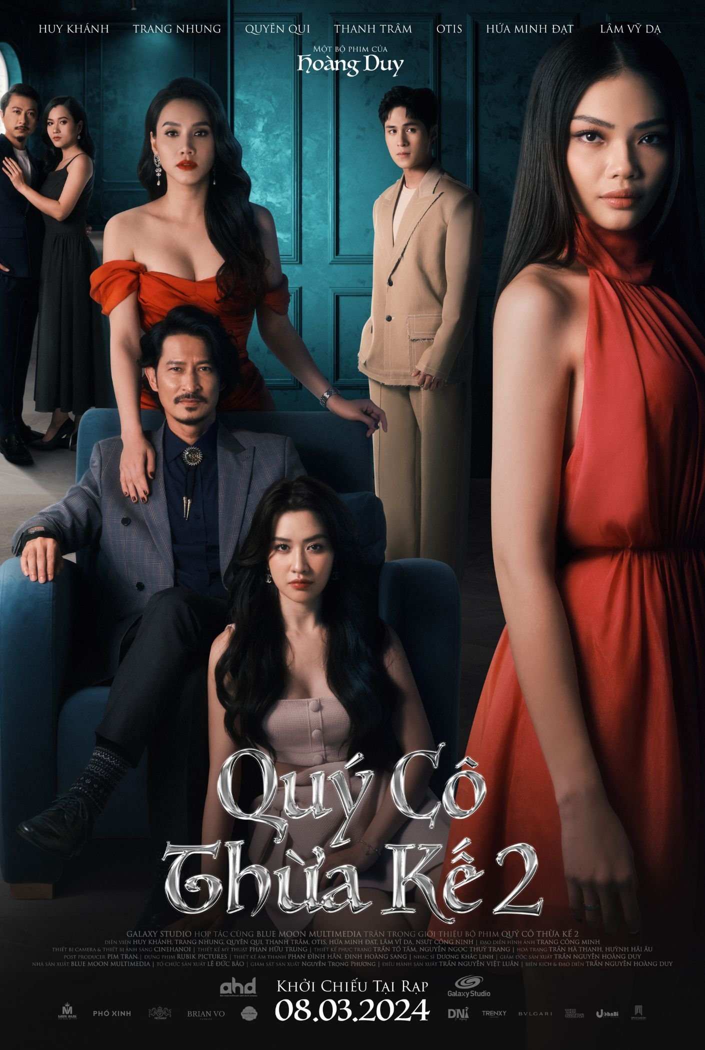 Poster chính thức của phim Phim Tâm Lý "Quý Cô Thừa Kế 2" (Quý Cô Thừa Kế 2 - 2024), với sự tham gia của diễn viên Huy Khánh và Hứa Minh Đạt.