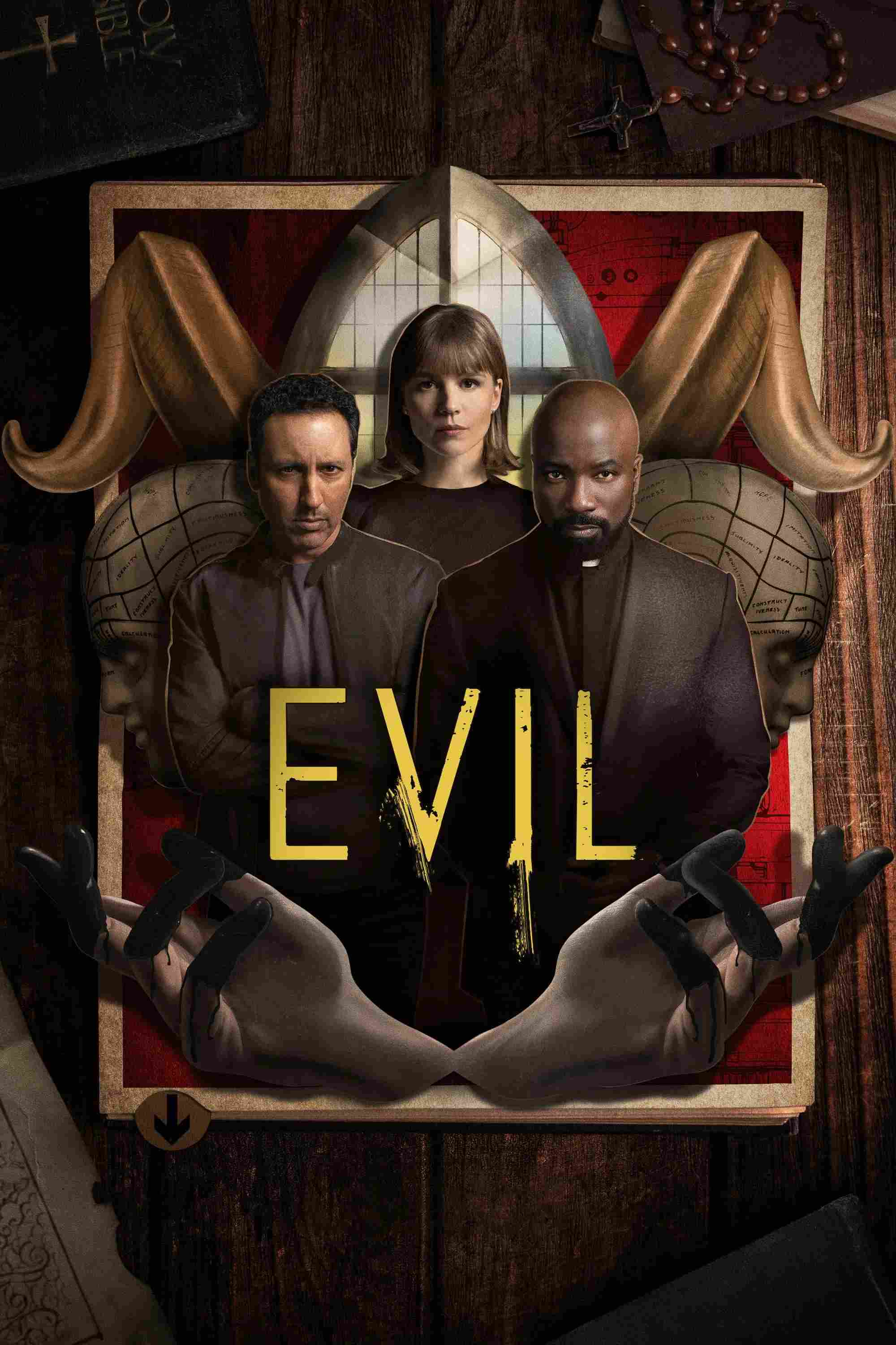 Poster chính thức của phim Phim Hình Sự, Phim Tâm Lý "Quỷ Dữ (Phần 1)" (Evil - 2019), với sự tham gia của diễn viên Katja Herbers và Mike Colter.