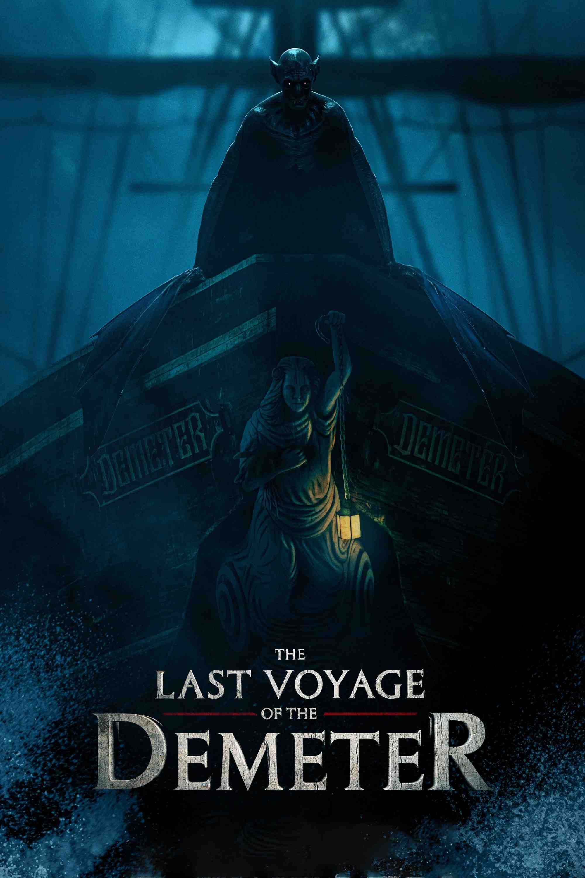Poster chính thức của phim Phim Kinh Dị, Phim Giả Tượng "Quỷ Dữ Thức Tỉnh" (The Last Voyage of the Demeter - 2023), với sự tham gia của diễn viên Corey Hawkins và Aisling Franciosi.