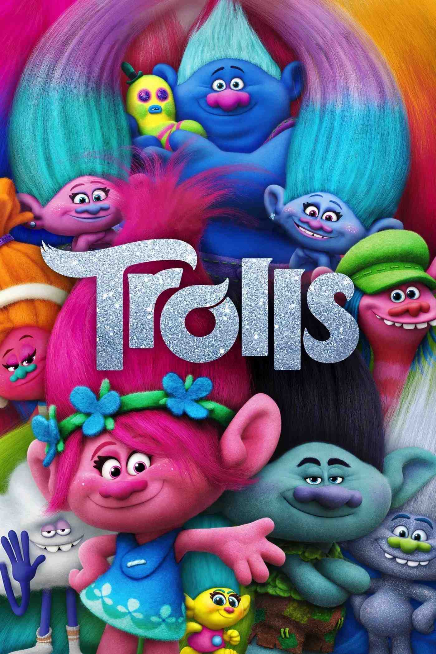 Poster chính thức của phim Phim Gia Đình, Phim Hoạt Hình "Quỷ Lùn Tinh Nghịch" (Trolls - 2016), với sự tham gia của diễn viên Anna Kendrick và Justin Timberlake.