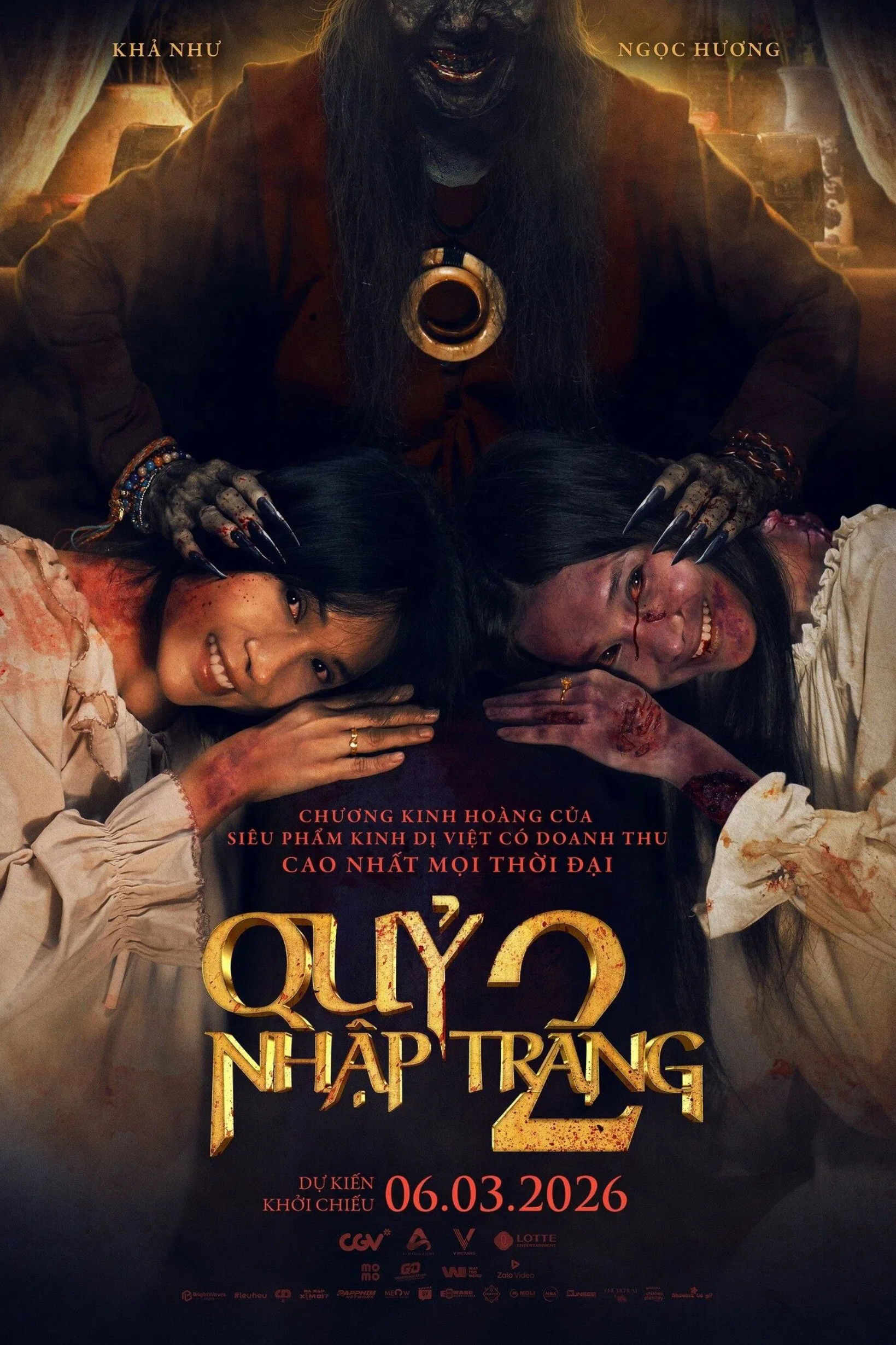 Poster chính thức của phim Phim Kinh Dị "Quỷ Nhập Tràng 2" (The Corspe 2 - 2026), với sự tham gia của diễn viên Khả Như và Ngô Quang Tuấn.
